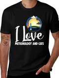 I Love Meteorology and Cats T-Shirt