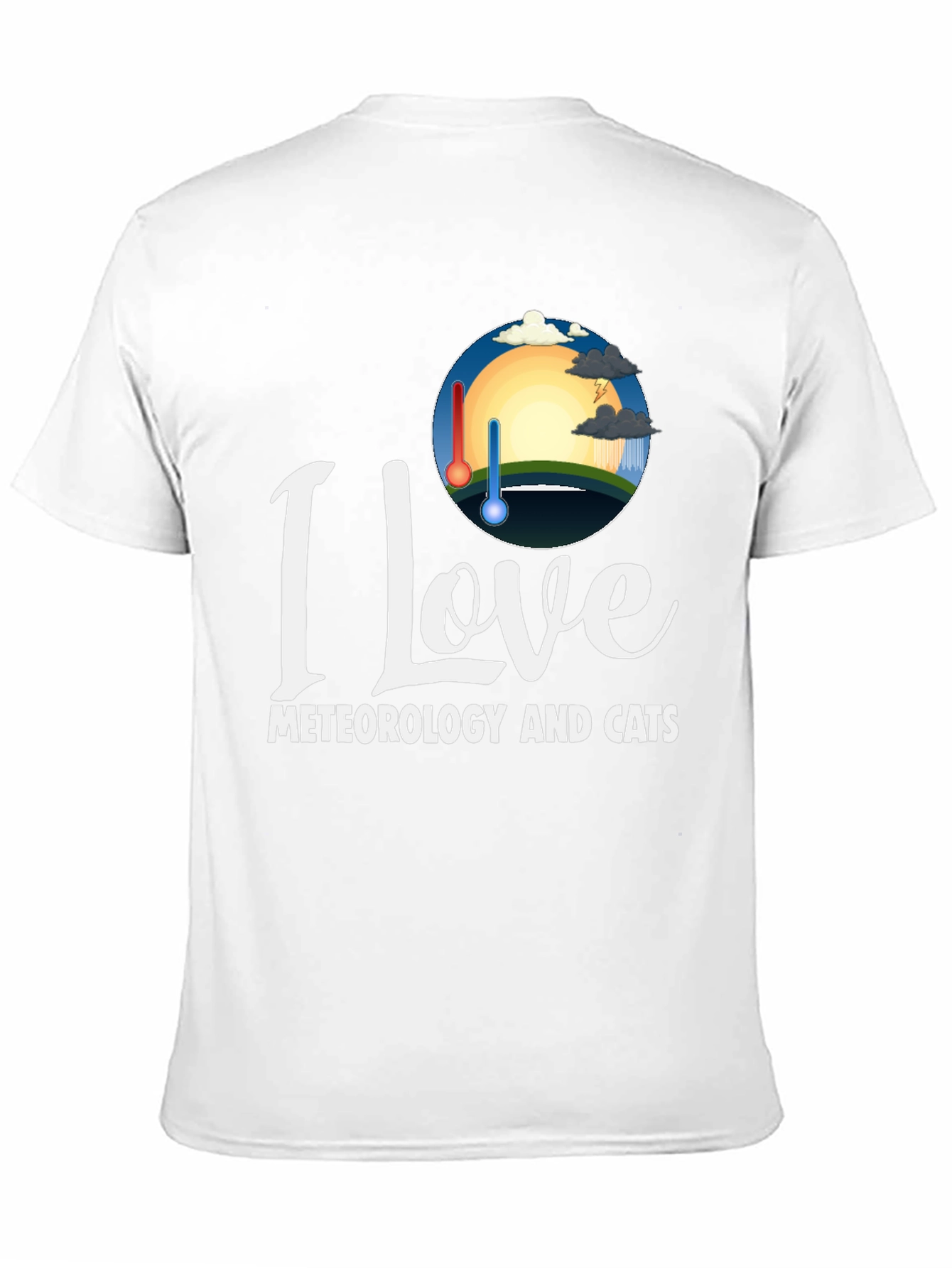 I Love Meteorology and Cats T-Shirt