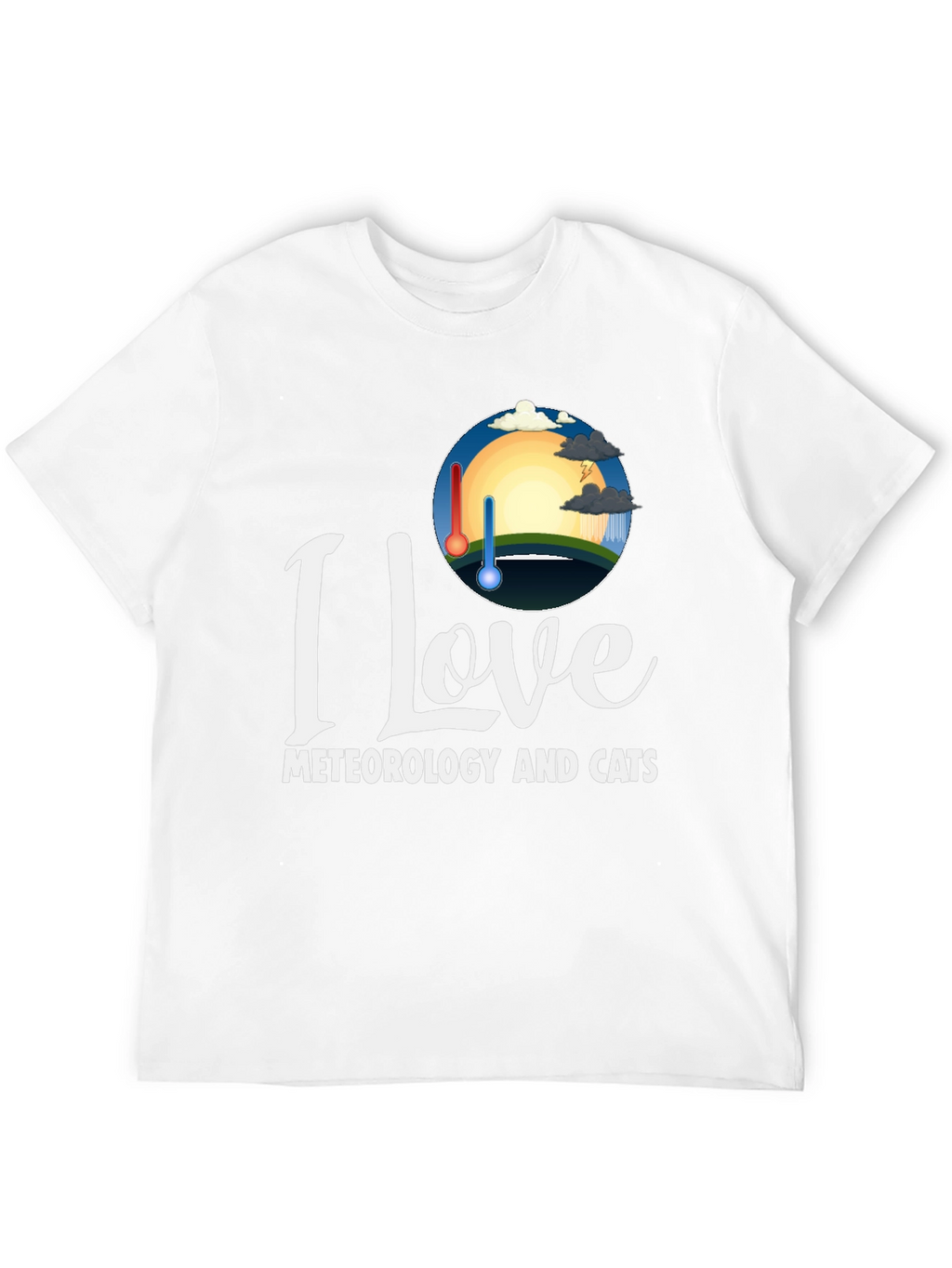 I Love Meteorology and Cats T-Shirt