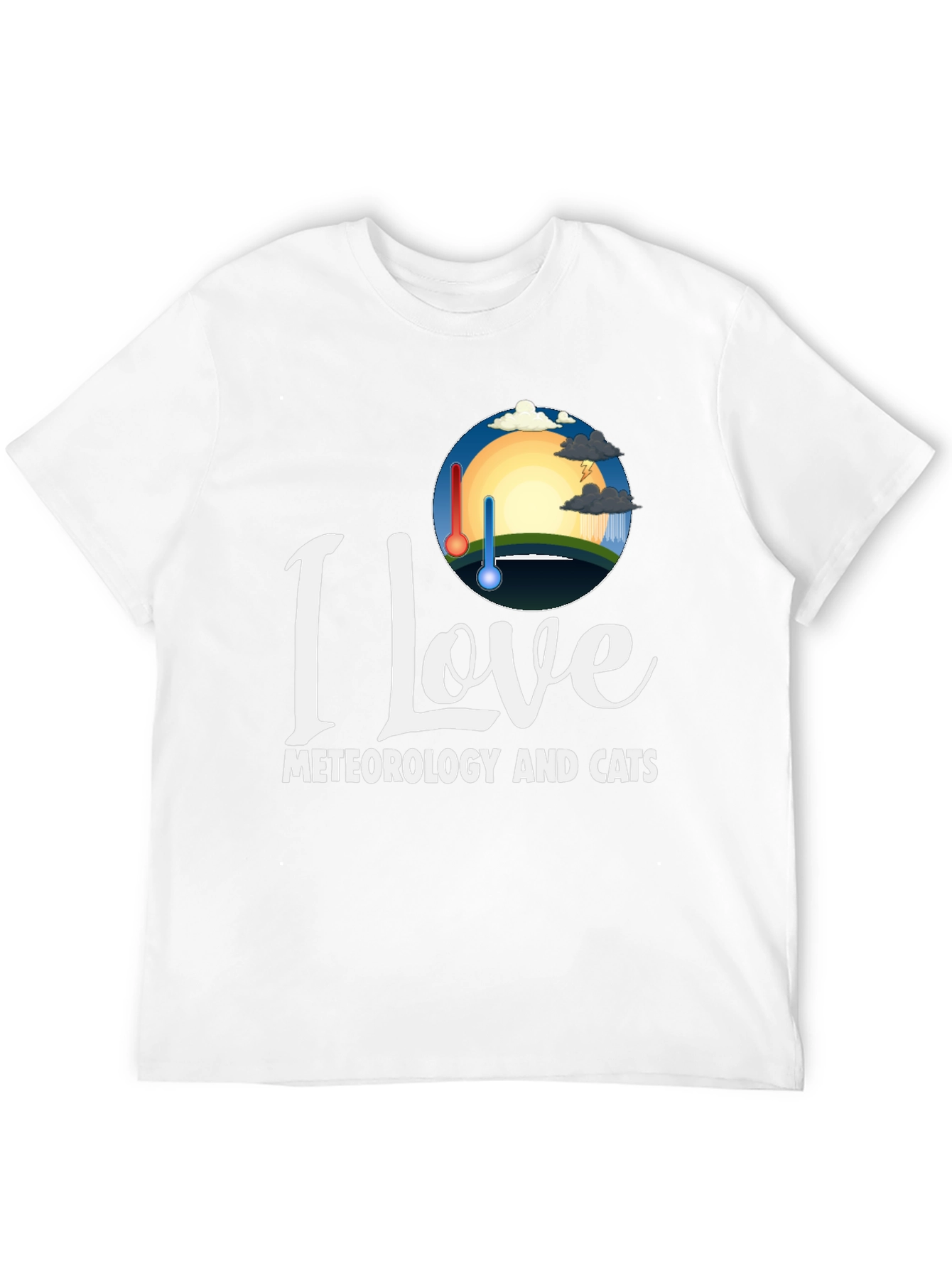 I Love Meteorology and Cats T-Shirt