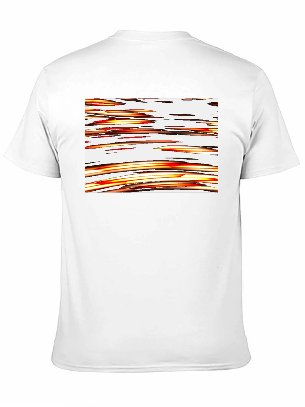 Abstract Stripe Graphic Black T-Shirt