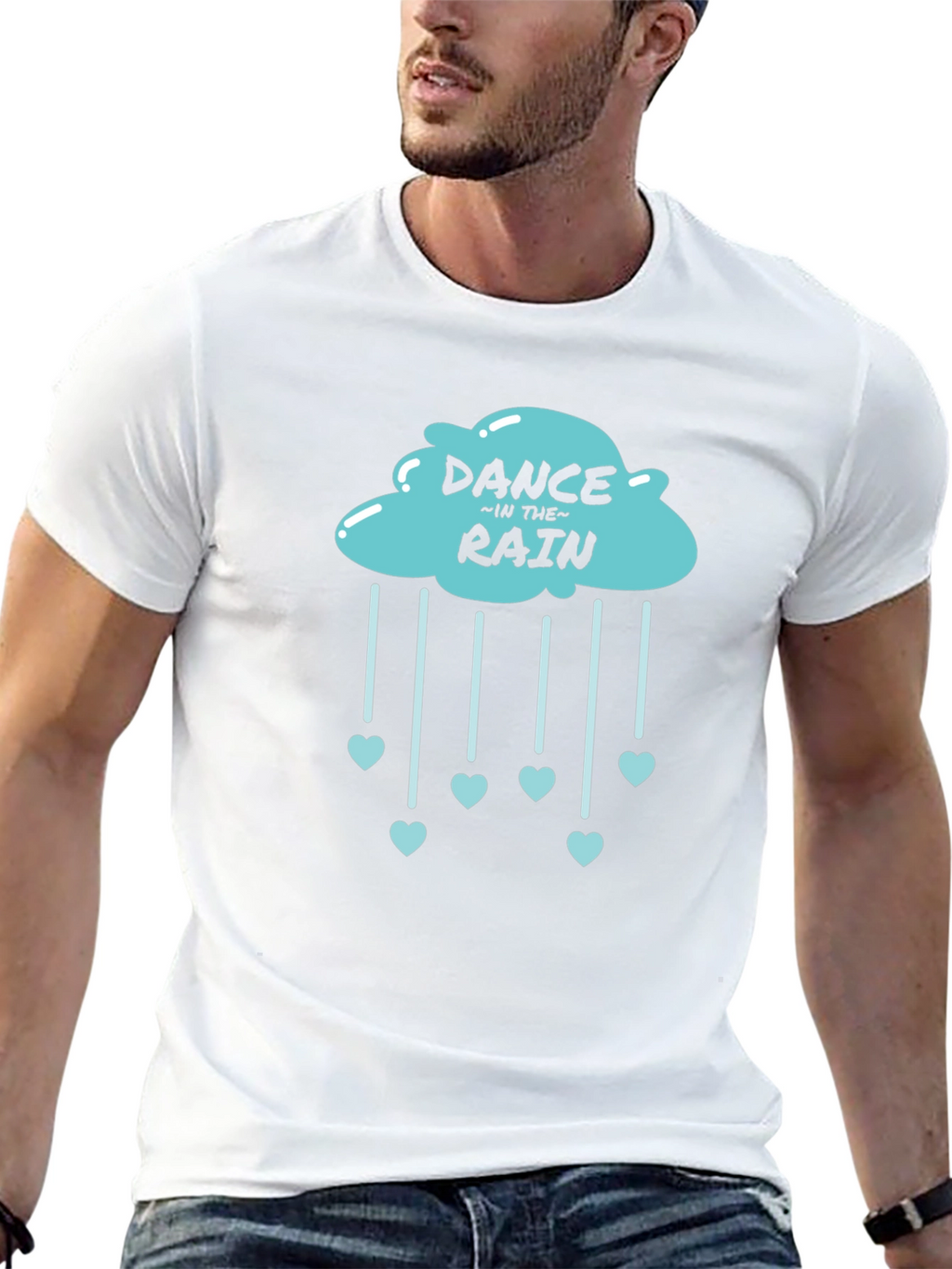 Dance in the Rain Cloud Heart Tee - Black