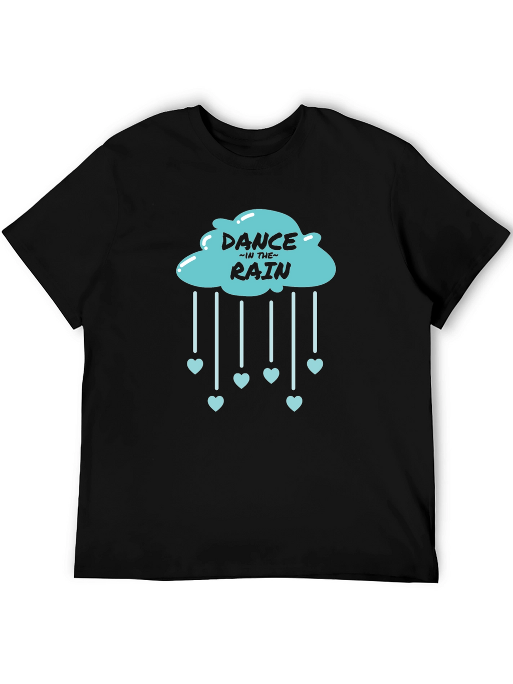 Dance in the Rain Cloud Heart Tee - Black