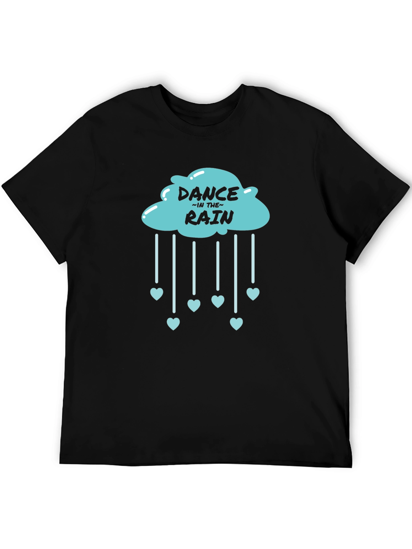 Dance in the Rain Cloud Heart Tee - Black