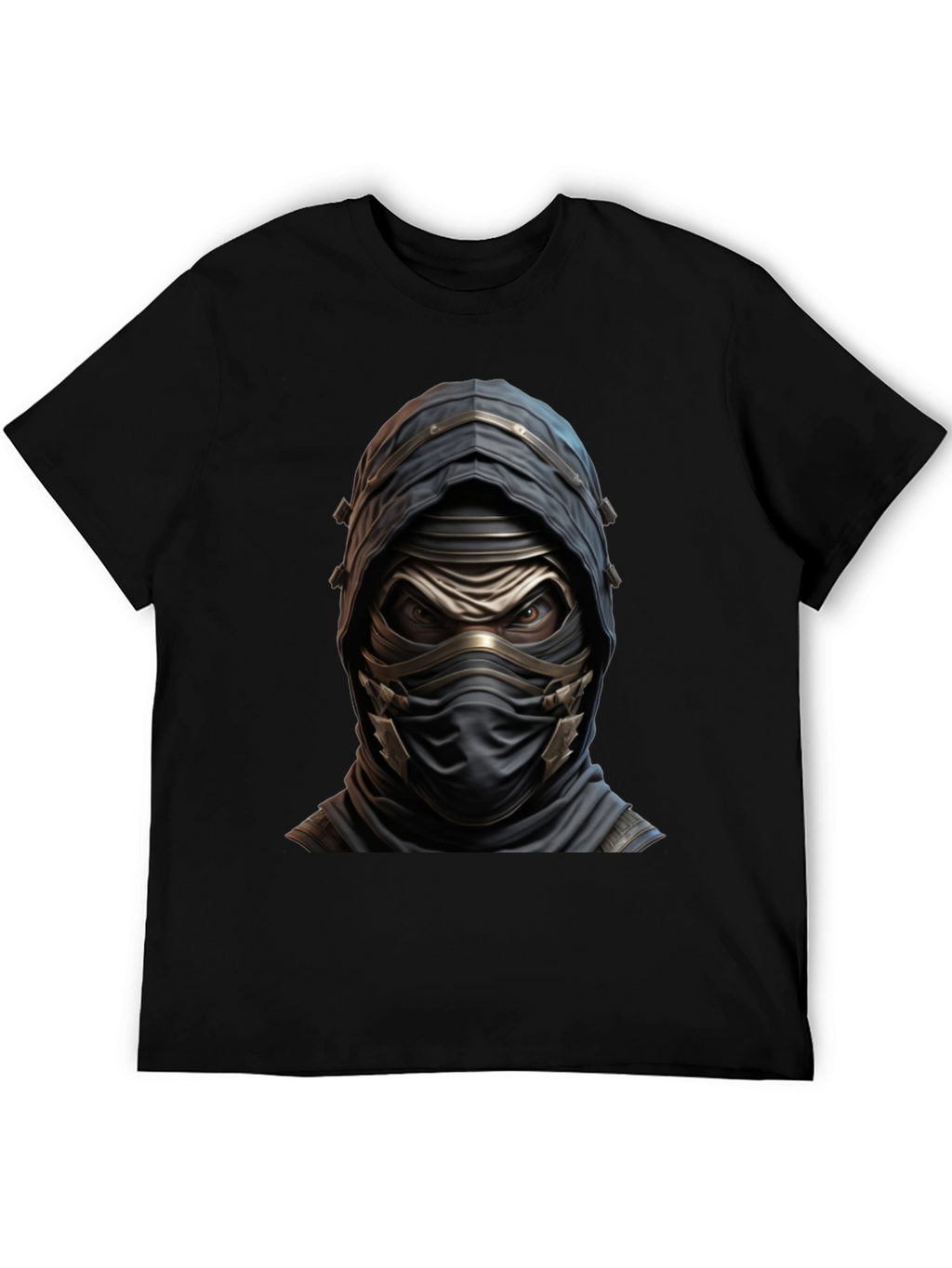 Mystic Warrior Graphic Tee - Black Cotton Blend