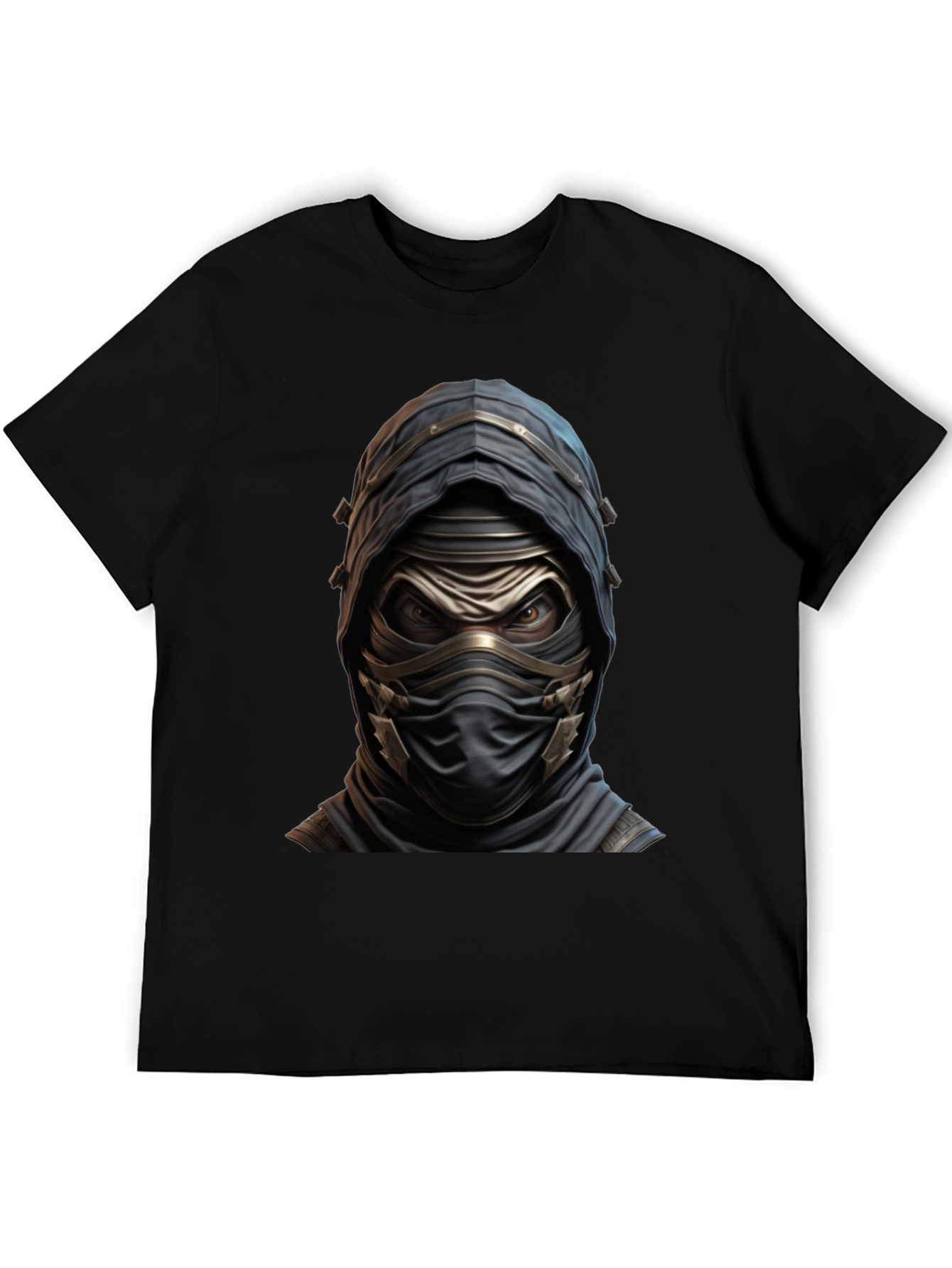 Mystic Warrior Graphic Tee - Black Cotton Blend