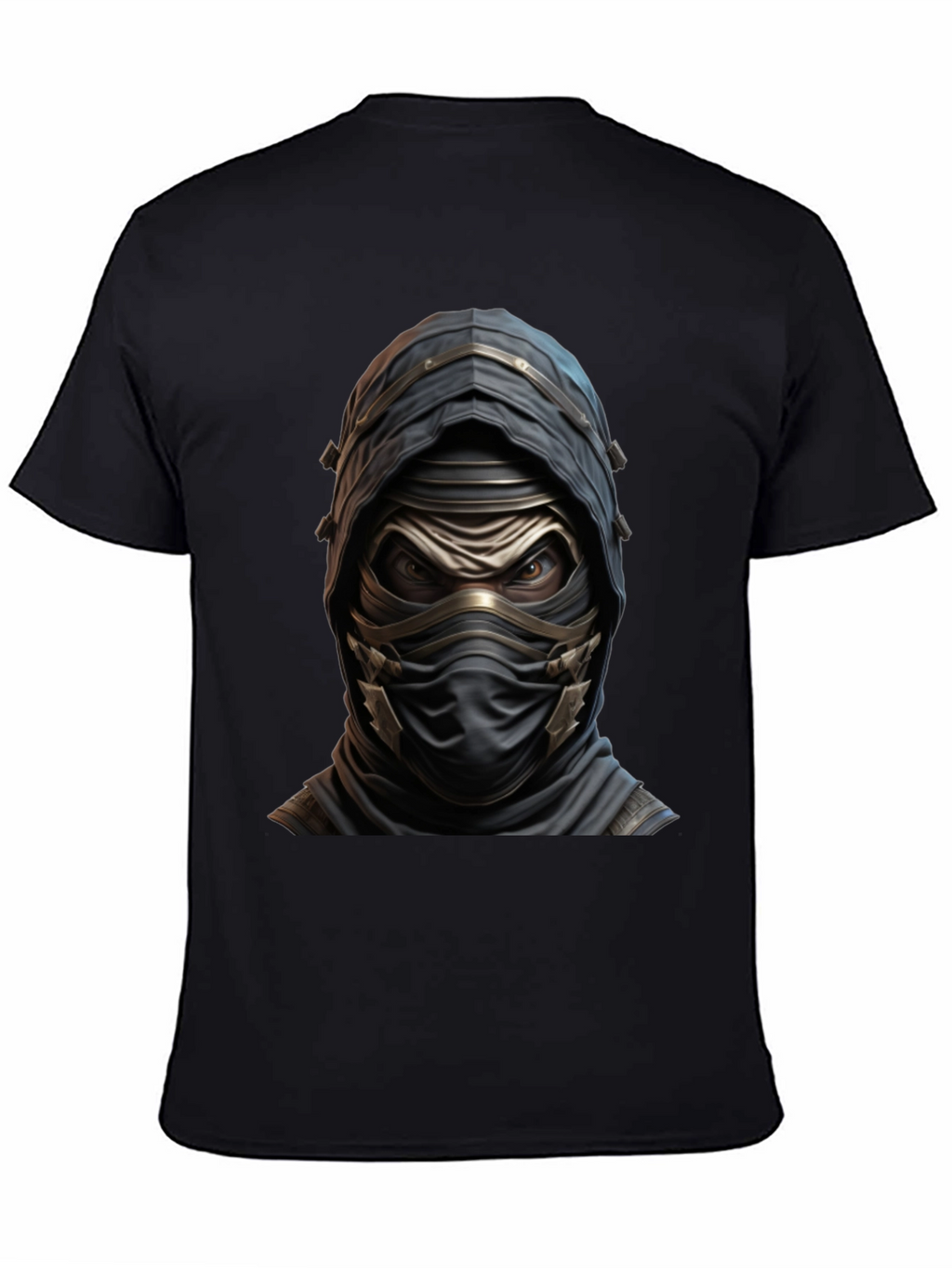 Mystic Warrior Graphic Tee - Black Cotton Blend
