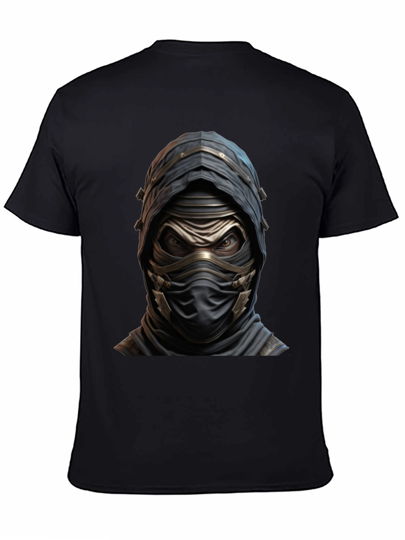 Mystic Warrior Graphic Tee - Black Cotton Blend