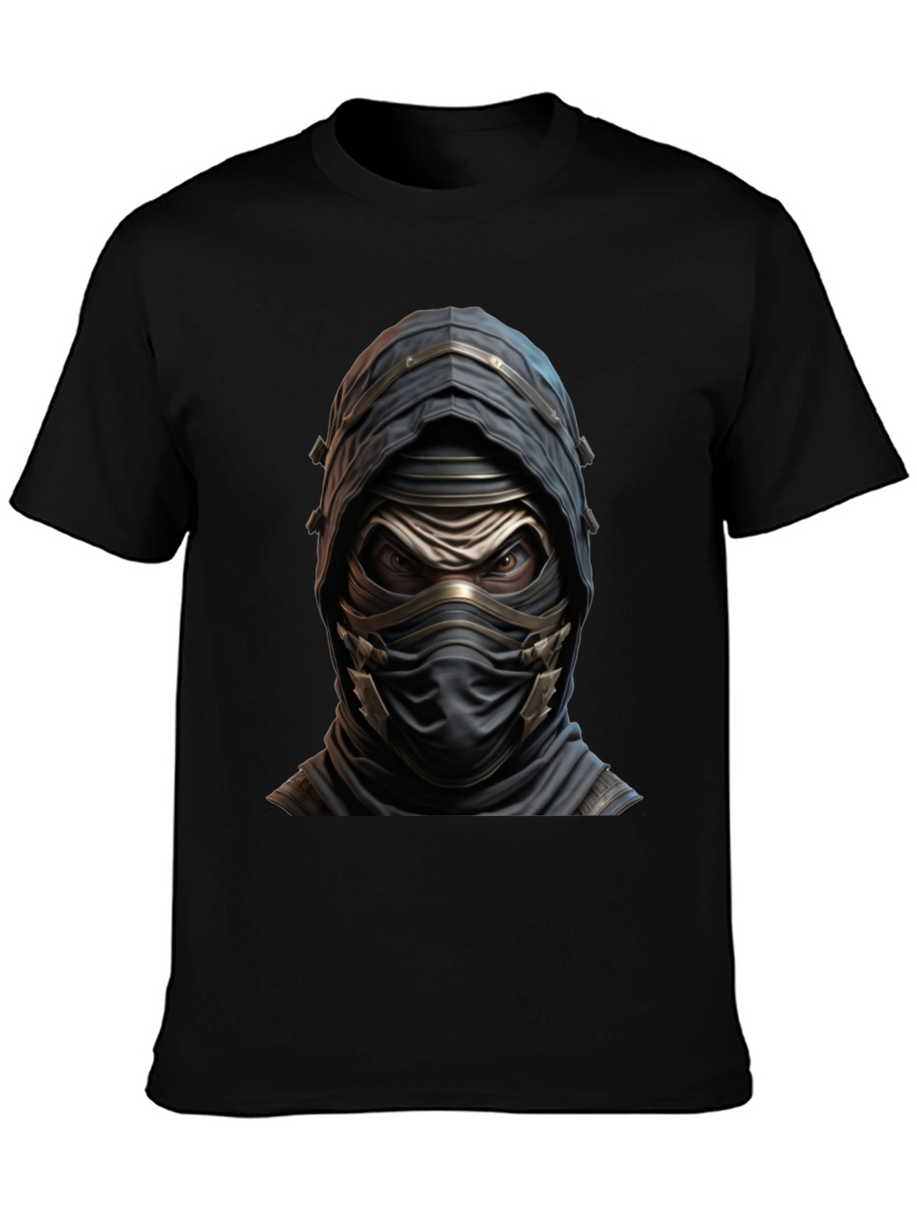 Mystic Warrior Graphic Tee - Black Cotton Blend