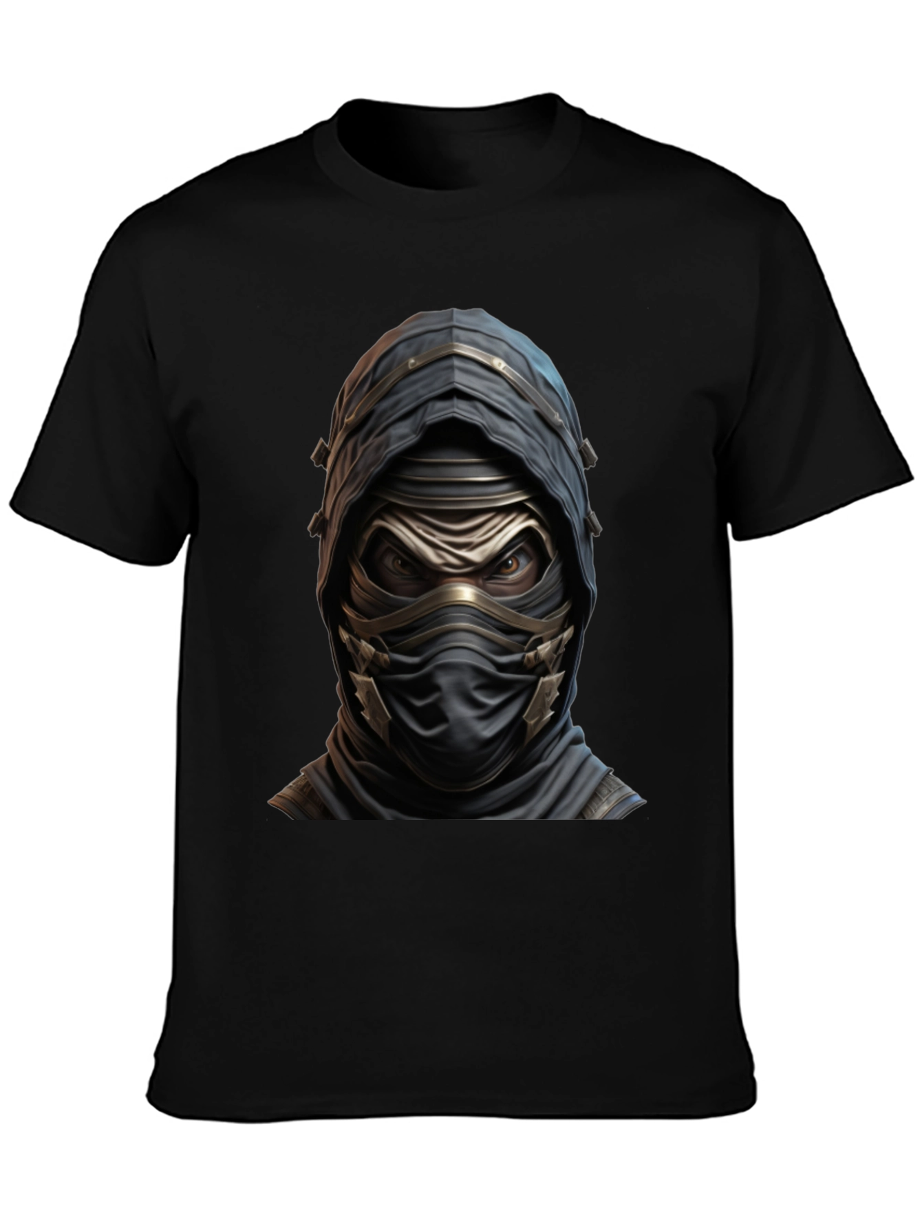 Mystic Warrior Graphic Tee - Black Cotton Blend