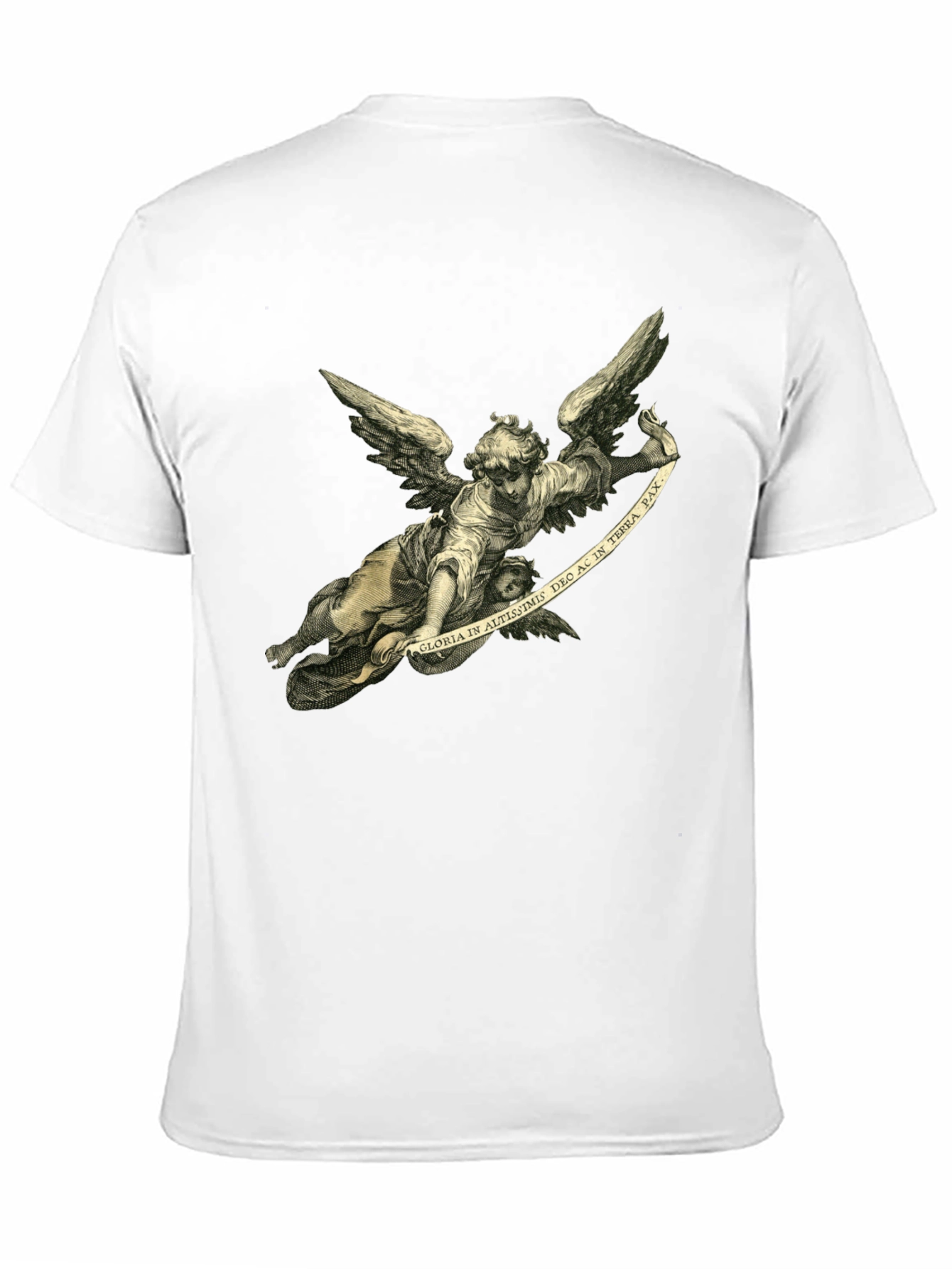 Angel Graphic Tee - Black Cotton T-Shirt