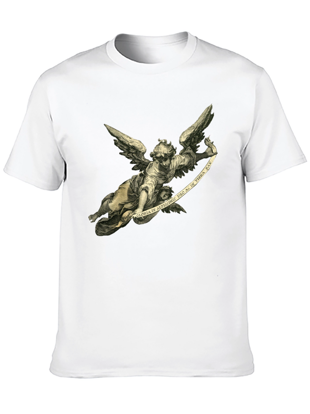 Angel Graphic Tee - Black Cotton T-Shirt