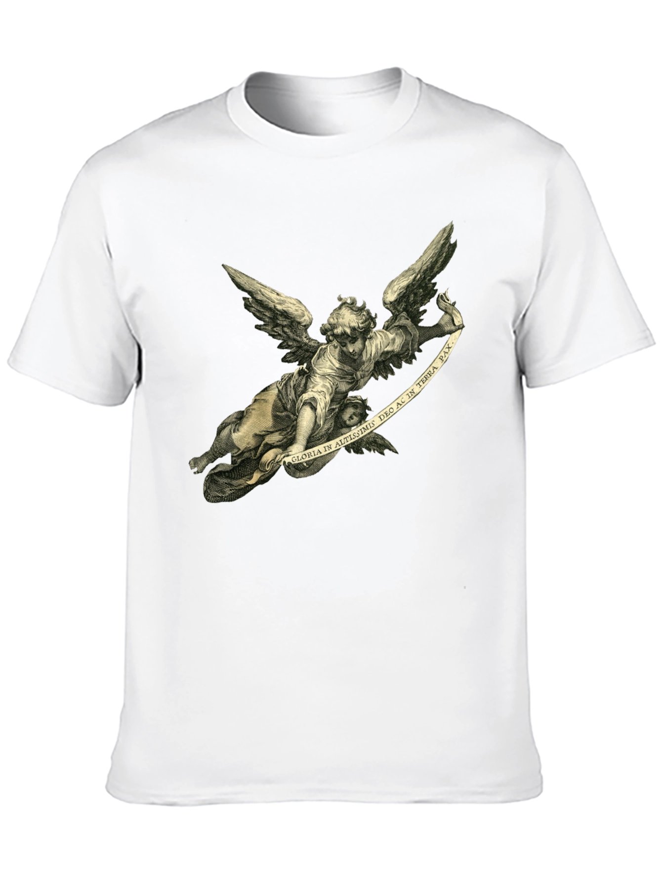 Angel Graphic Tee - Black Cotton T-Shirt