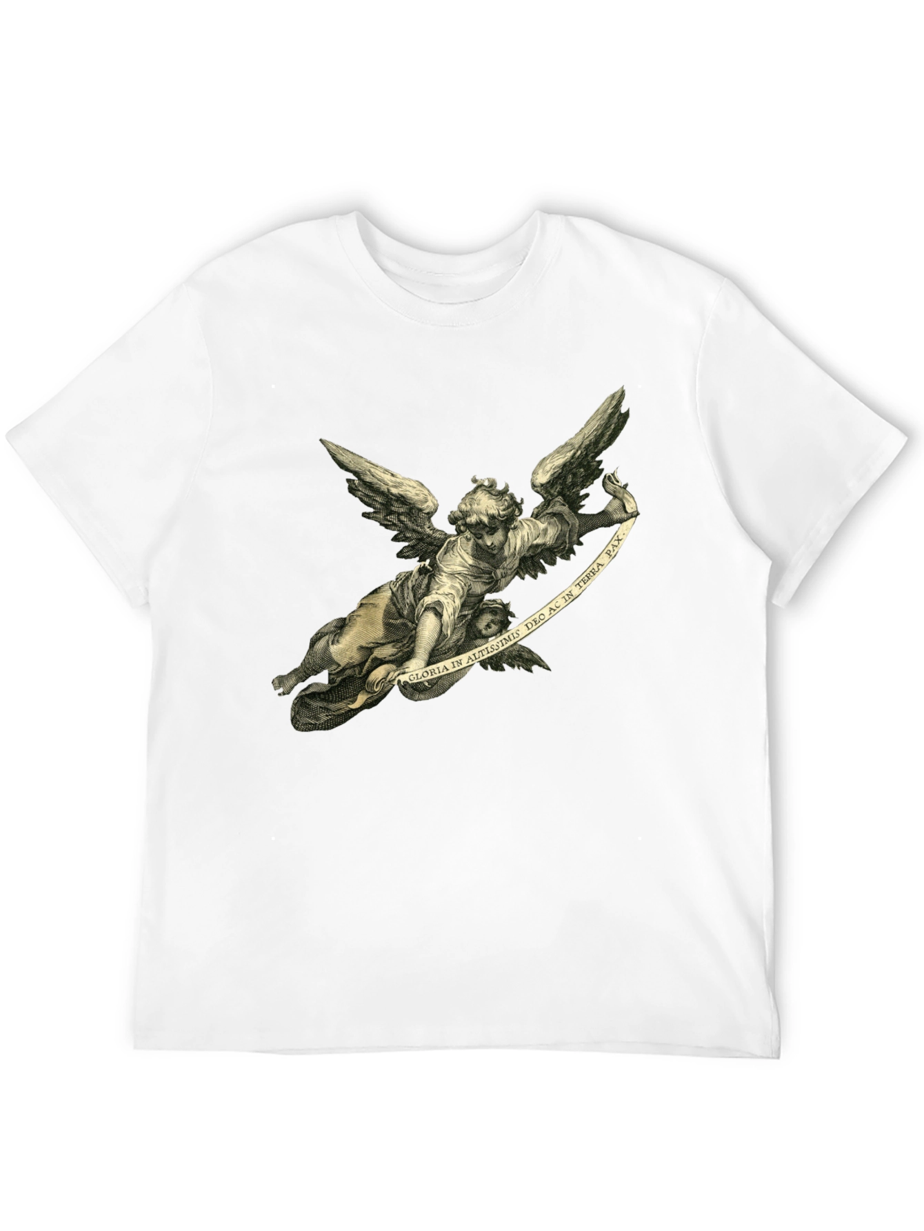 Angel Graphic Tee - Black Cotton T-Shirt