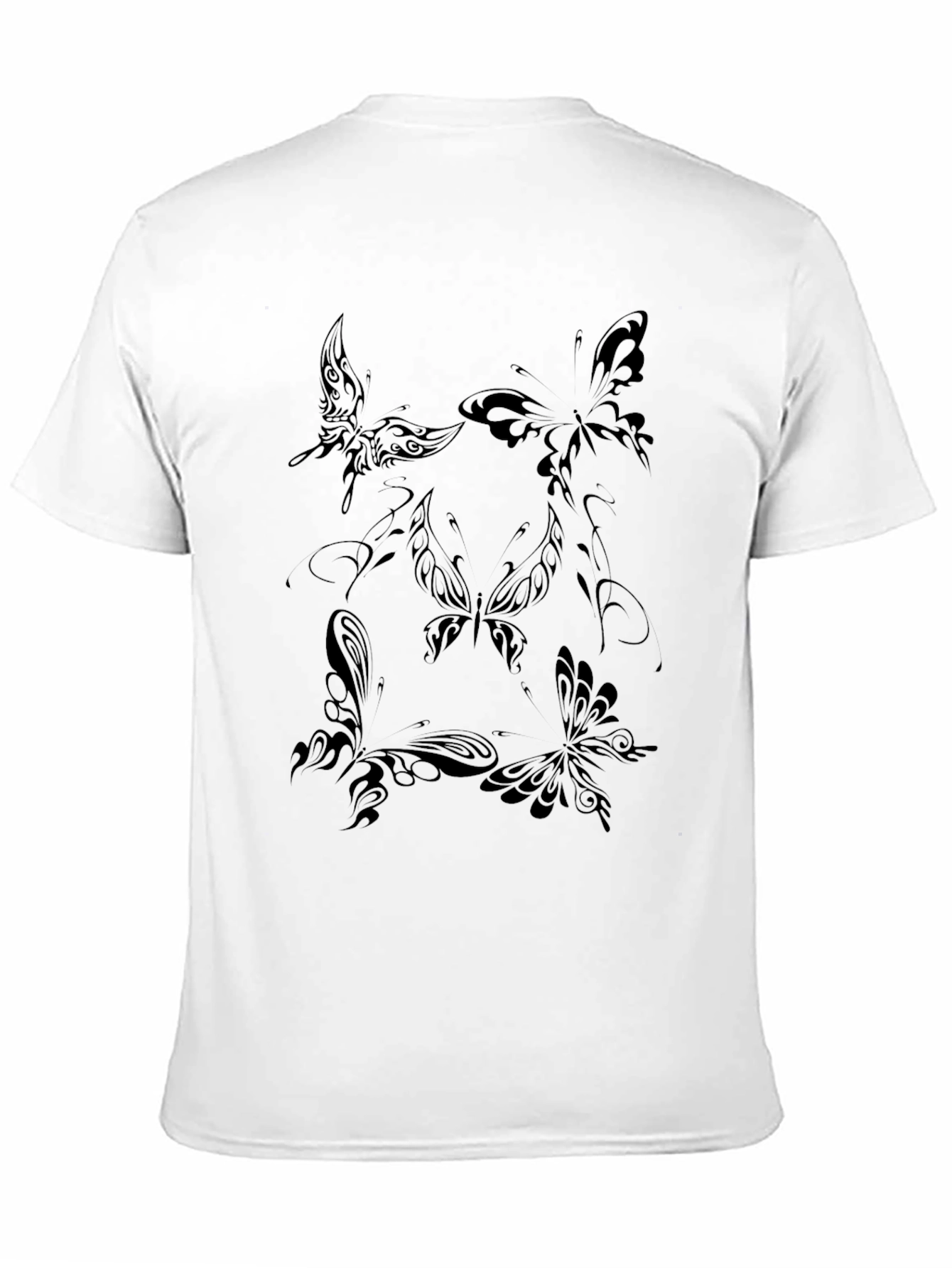 Butterfly Tattoo Graphic Black T-Shirt
