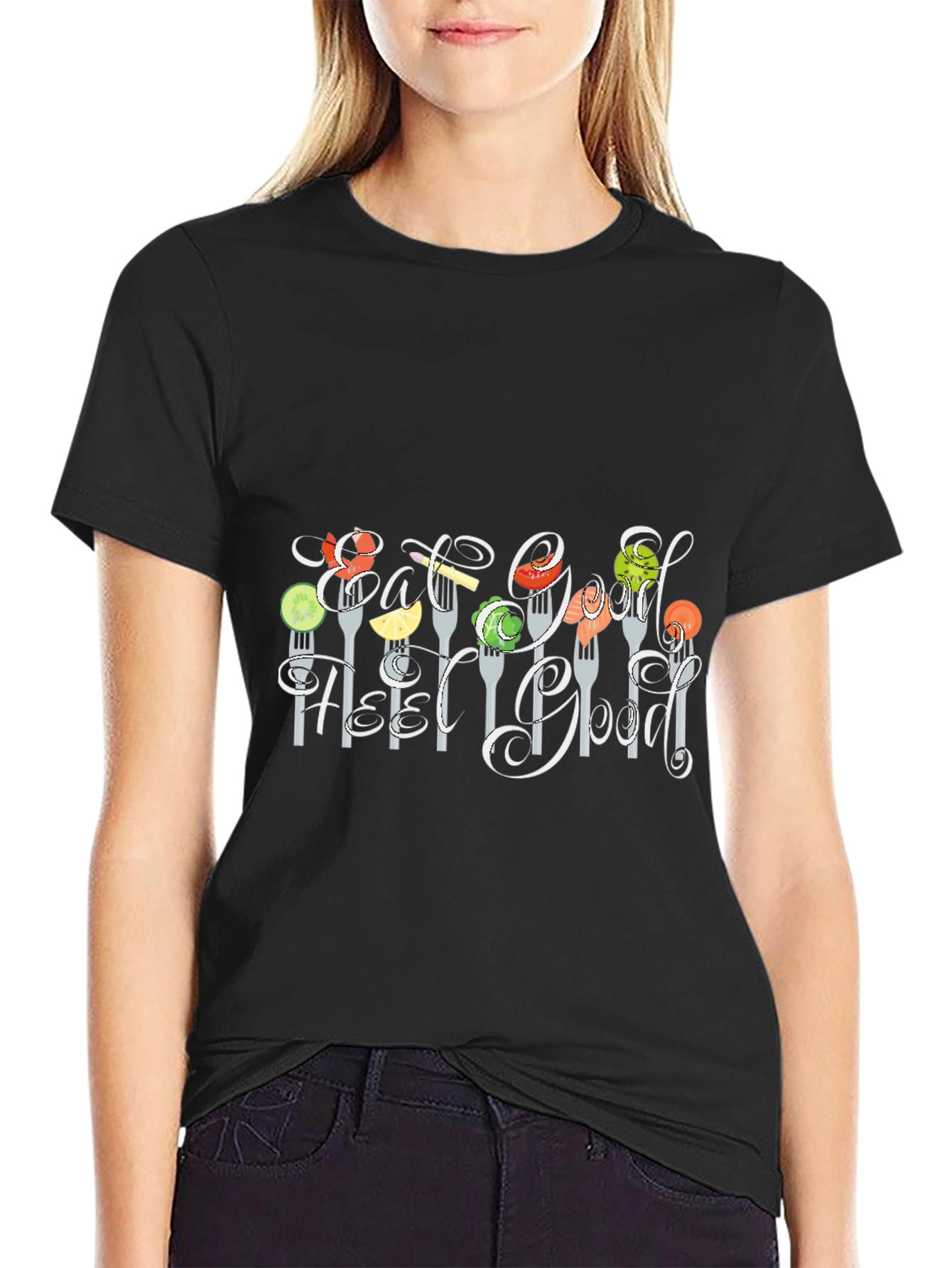 Eat Good Feel Good T-Shirt Black