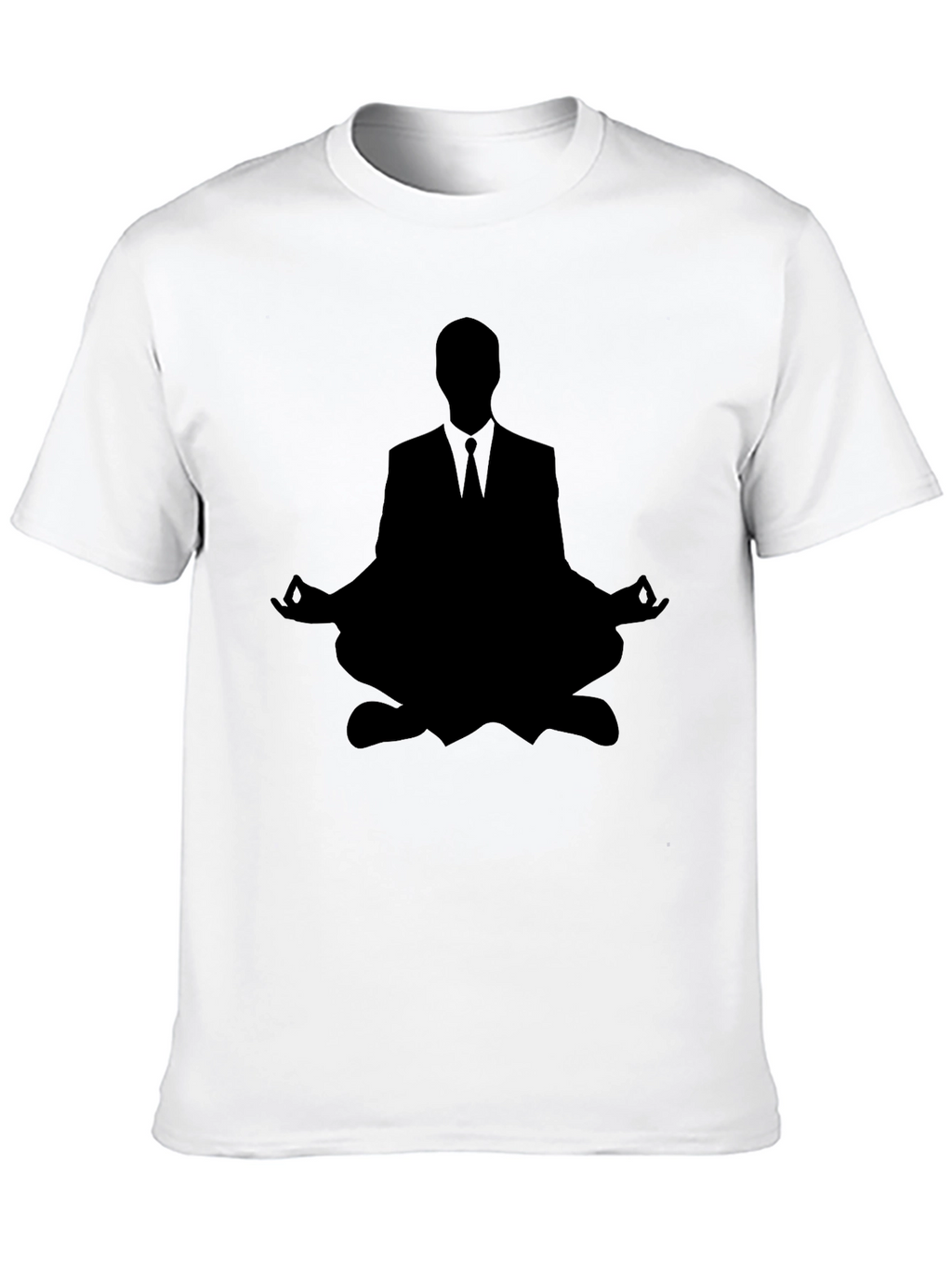 Meditating Business Man Graphic Tee - Black