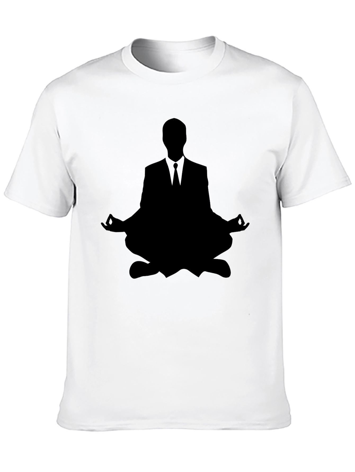 Meditating Business Man Graphic Tee - Black
