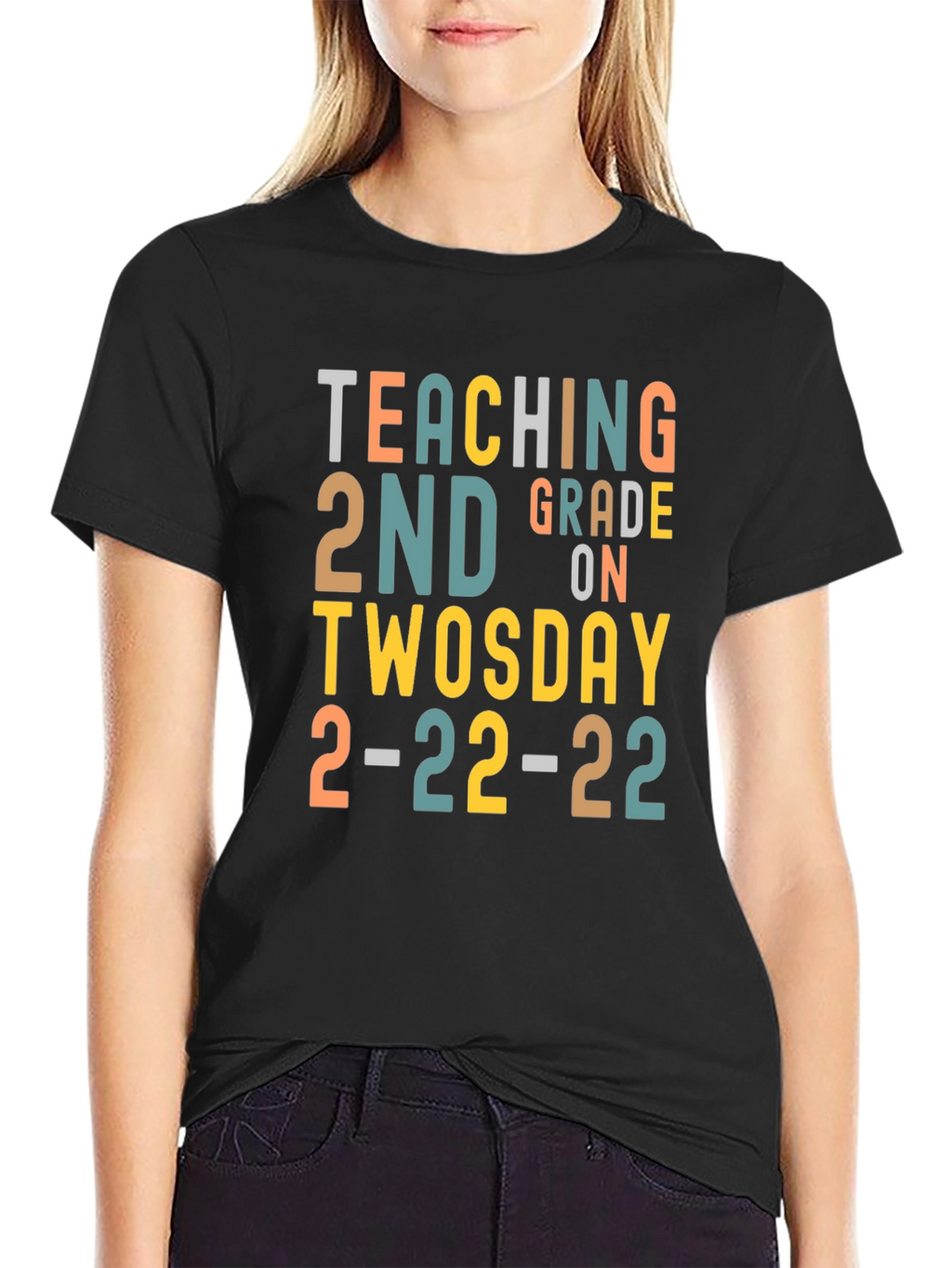 Teaching 2nd Grade on Twosday 2-22-22 T-Shirt