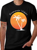 Summer Vibes Palm Tree Graphic Tee