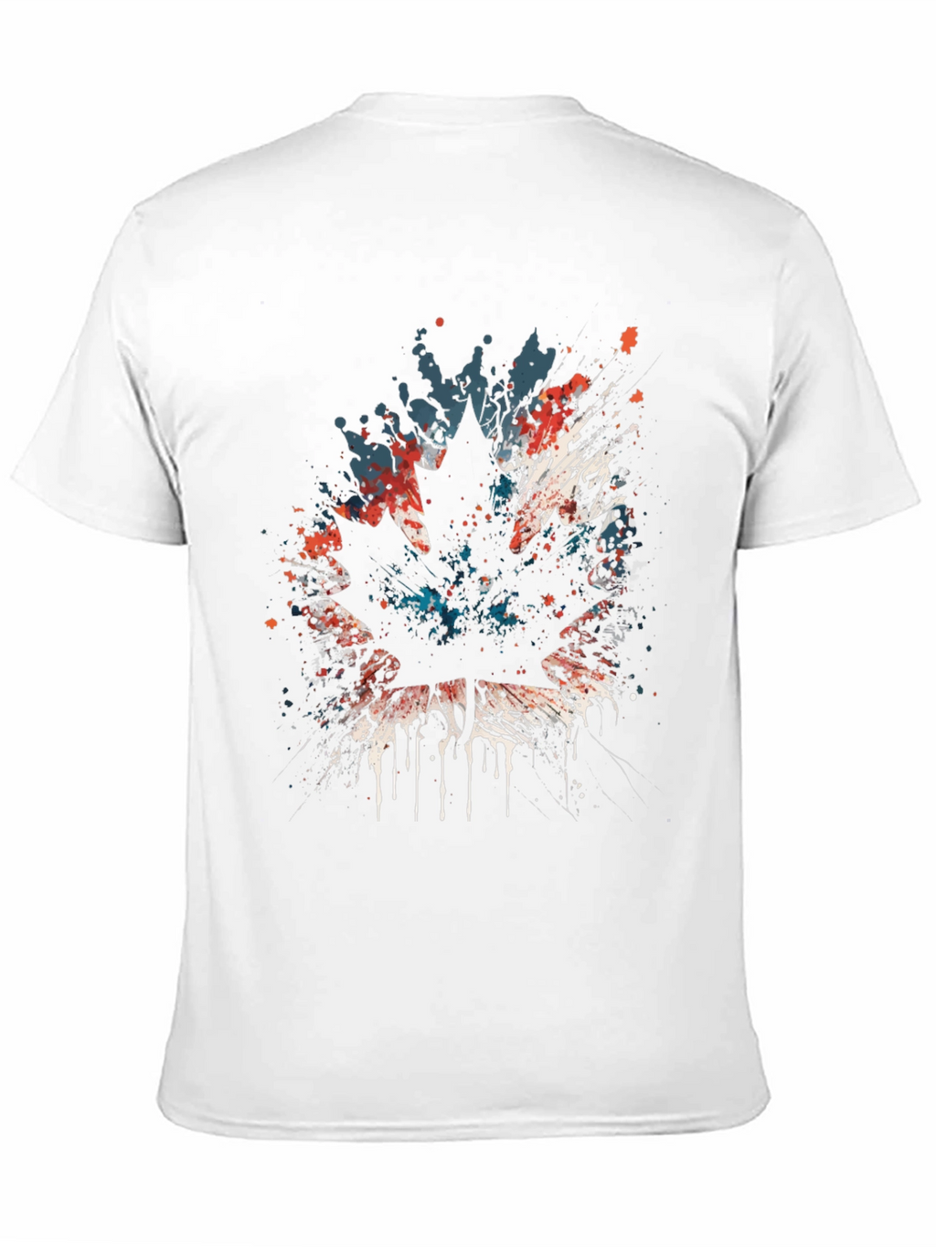Maple Leaf Splatter Graphic T-Shirt