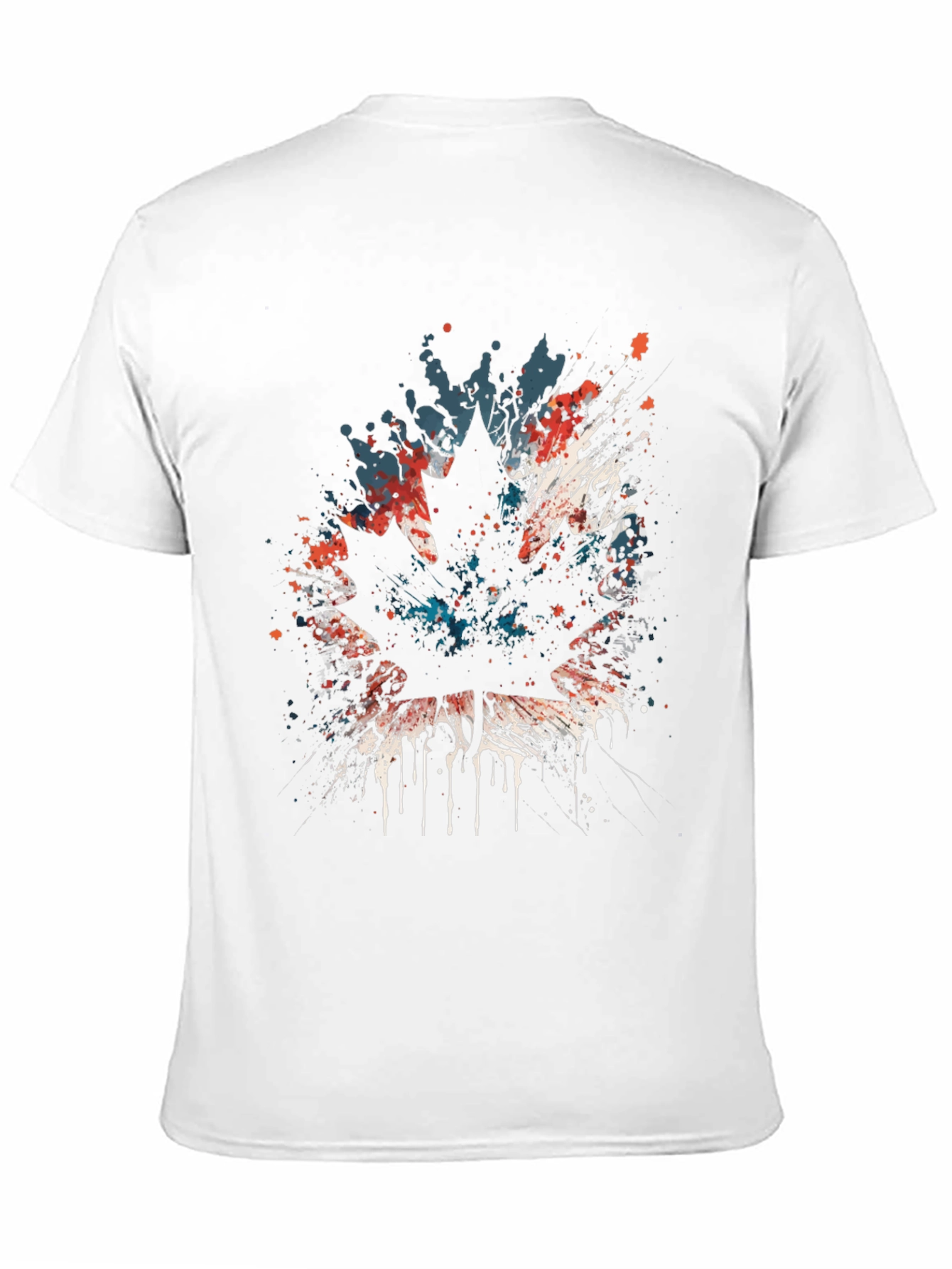 Maple Leaf Splatter Graphic T-Shirt