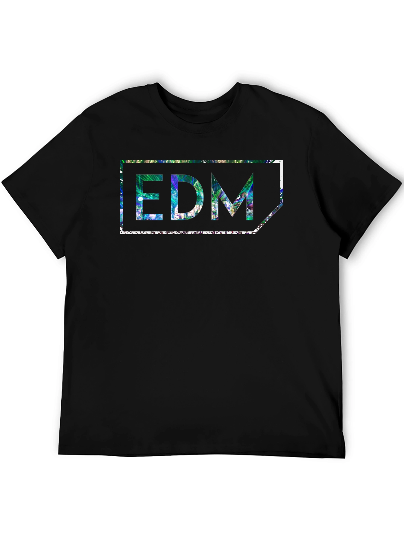 EDM Graphic Print Black T-Shirt