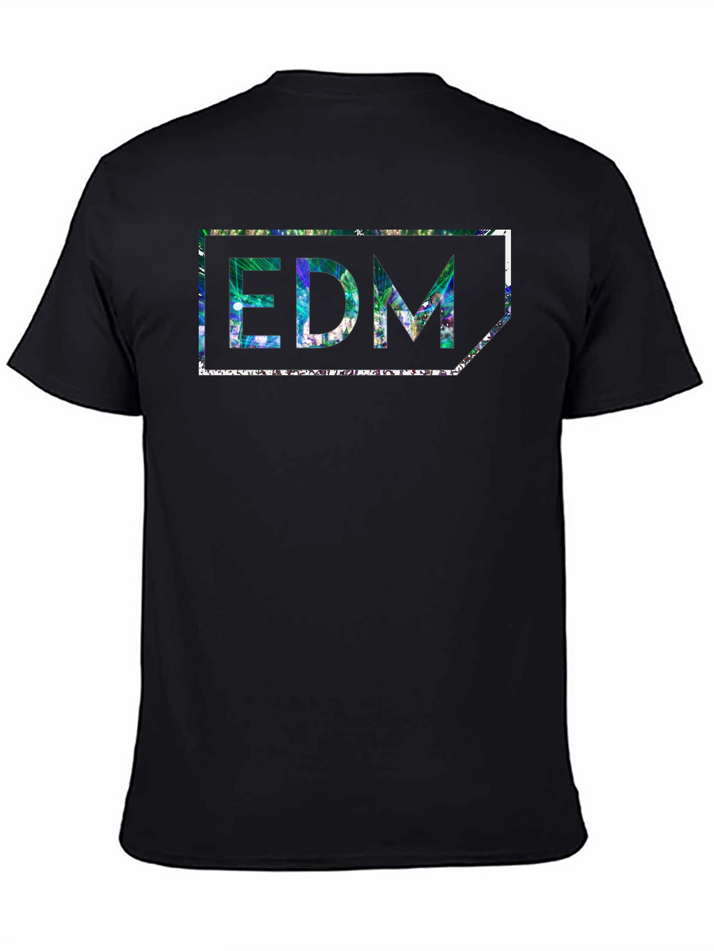 EDM Graphic Print Black T-Shirt