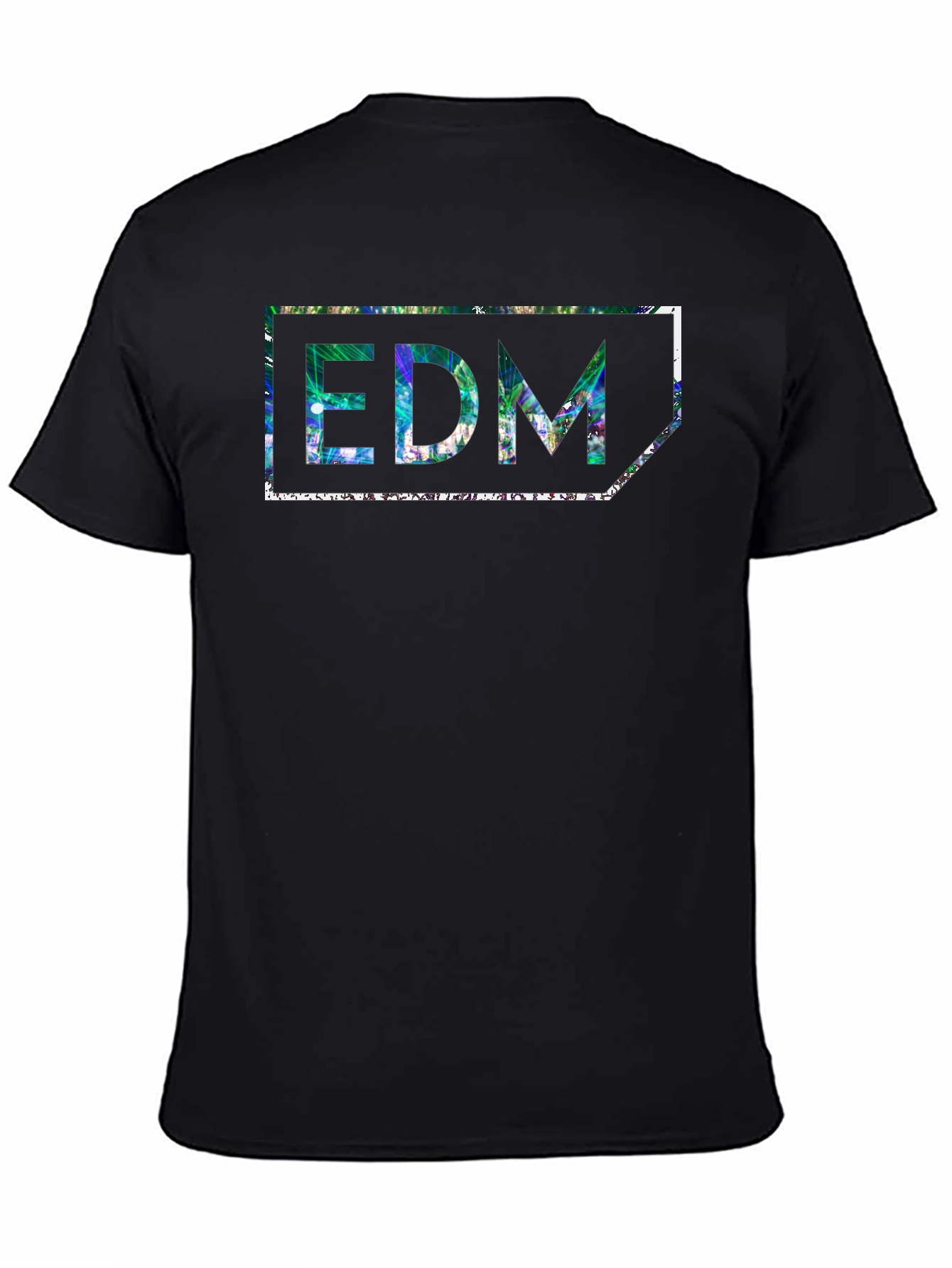 EDM Graphic Print Black T-Shirt