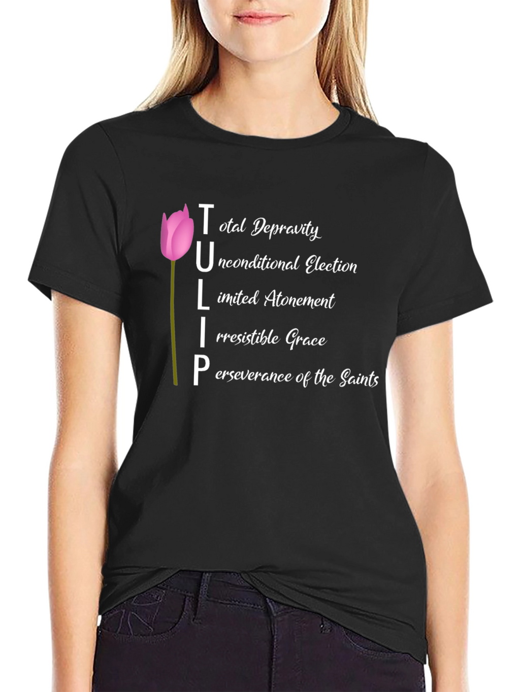 TULIP Theology Black T-Shirt