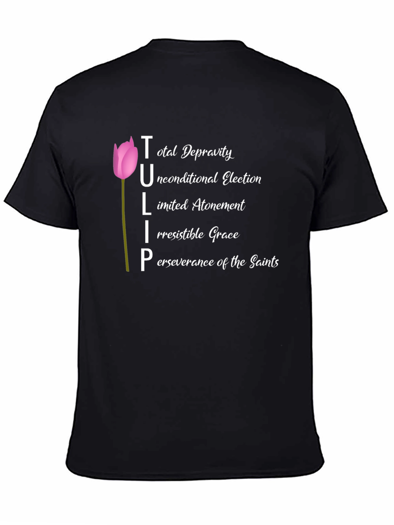TULIP Theology Black T-Shirt
