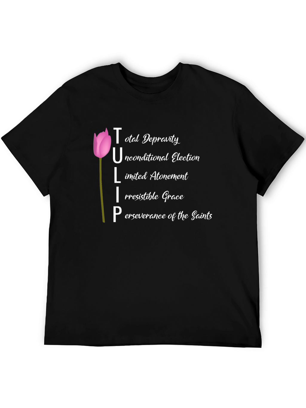 TULIP Theology Black T-Shirt