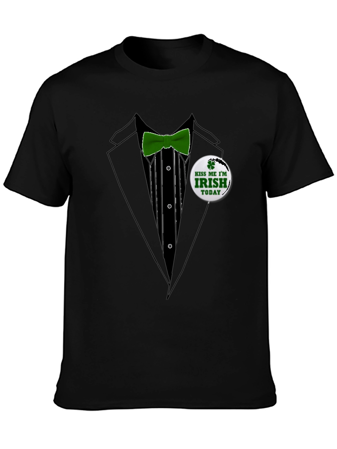 St. Patricks Day Tuxedo T-Shirt - Kiss Me Im Irish