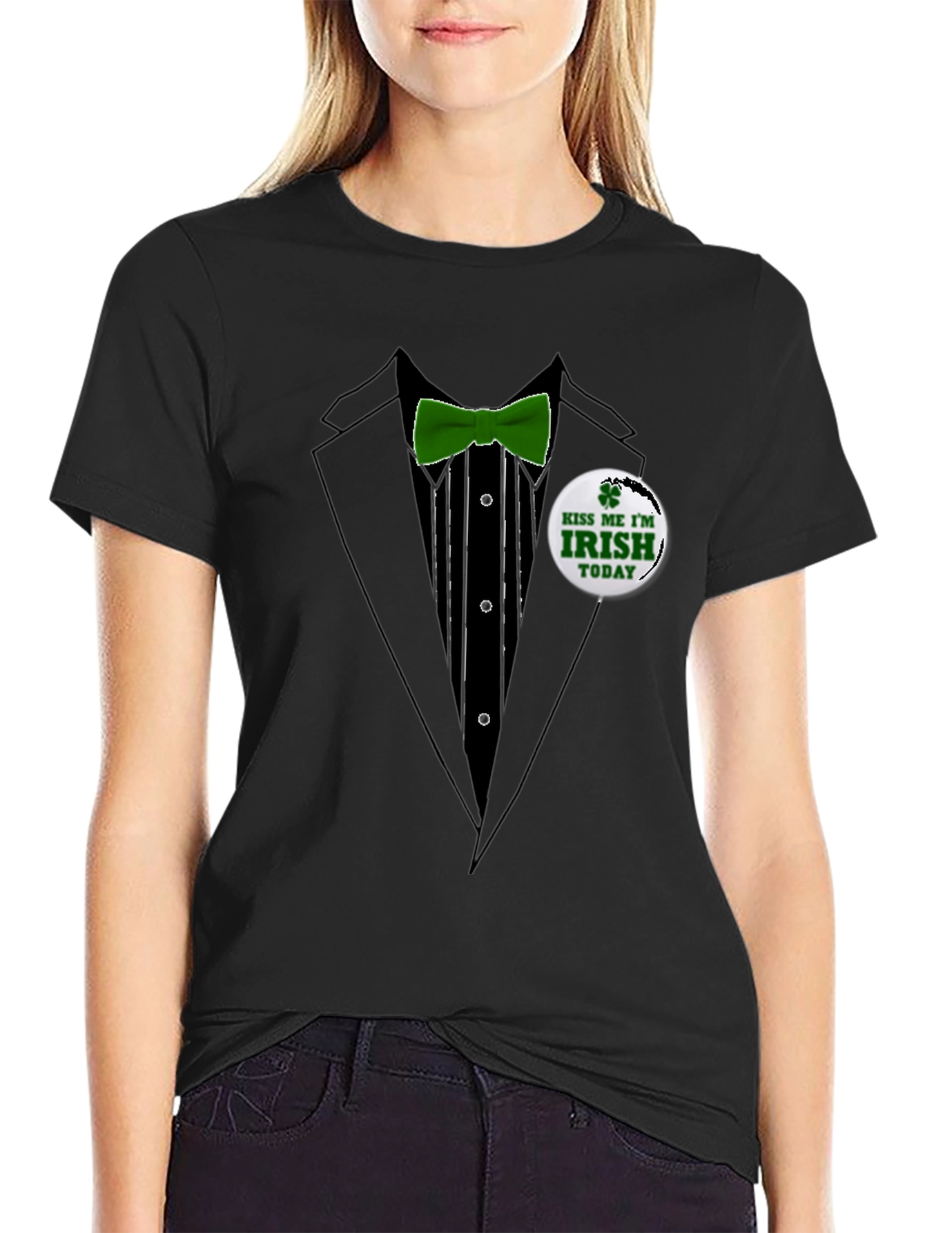 St. Patricks Day Tuxedo T-Shirt - Kiss Me Im Irish
