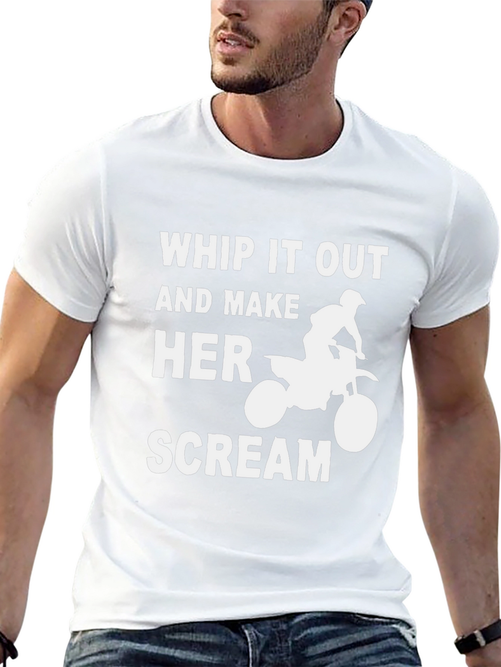 Whip It Out Dirt Bike Graphic T-Shirt