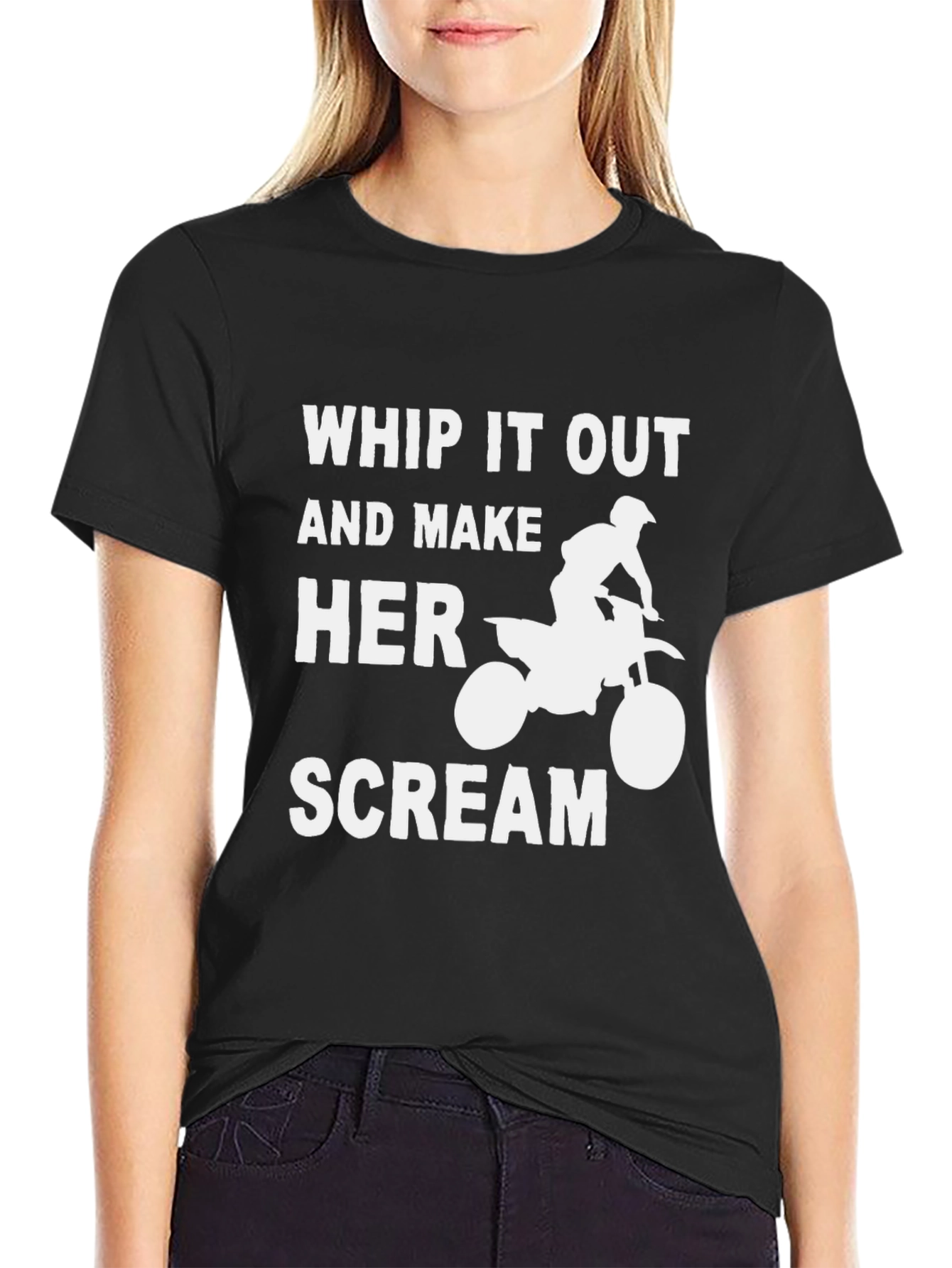 Whip It Out Dirt Bike Graphic T-Shirt