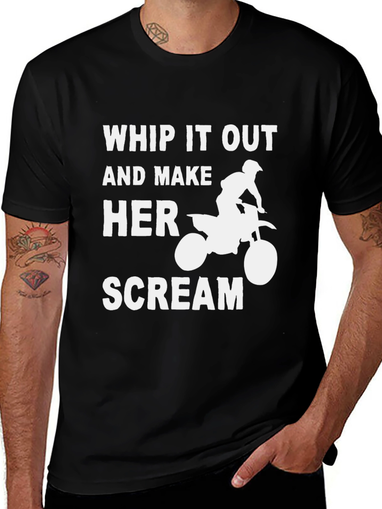 Whip It Out Dirt Bike Graphic T-Shirt