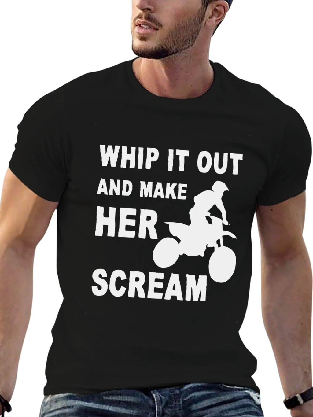 Whip It Out Dirt Bike Graphic T-Shirt