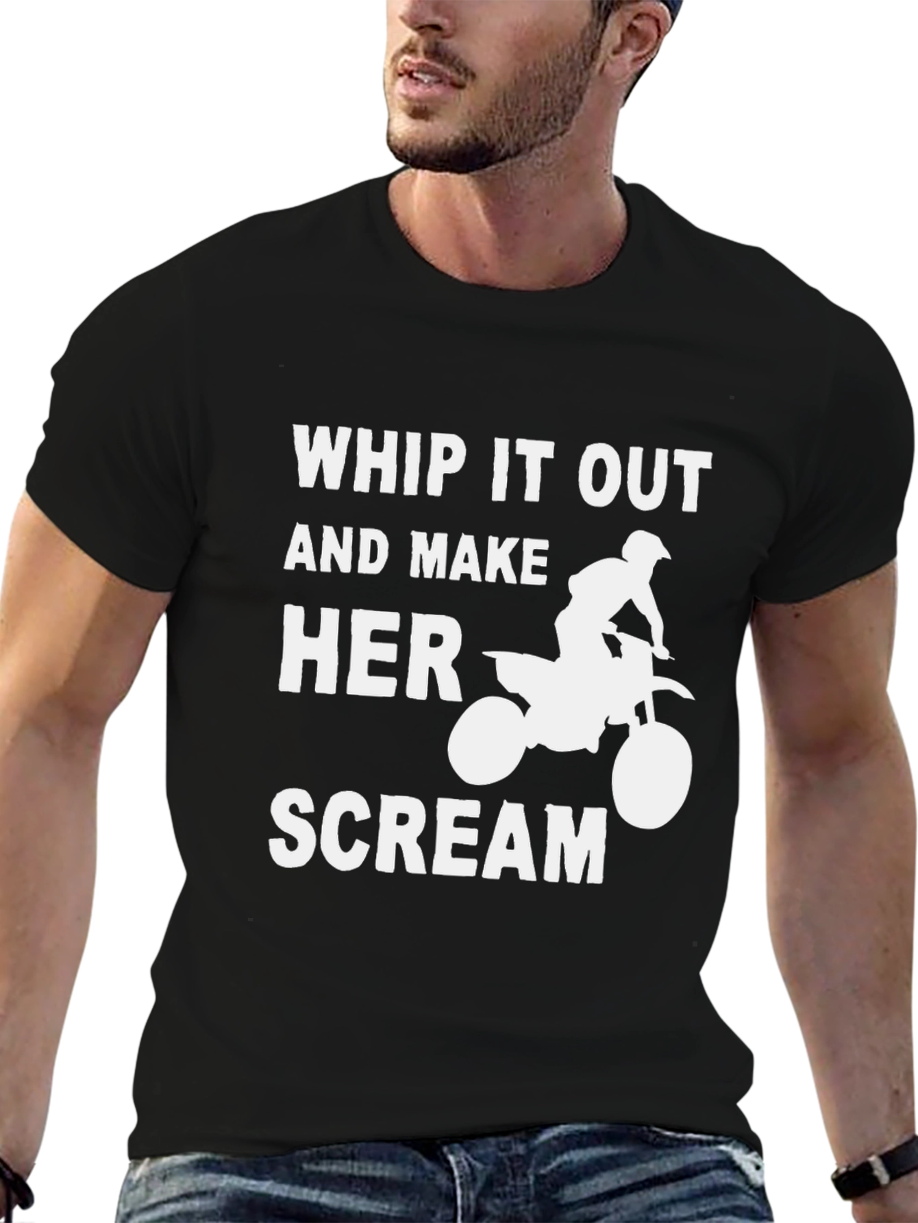 Whip It Out Dirt Bike Graphic T-Shirt