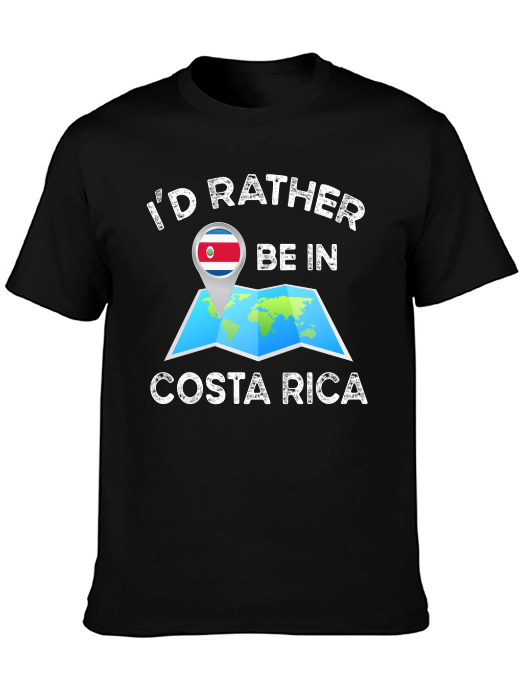 Costa Rica Map T-Shirt - Travel Destination Tee