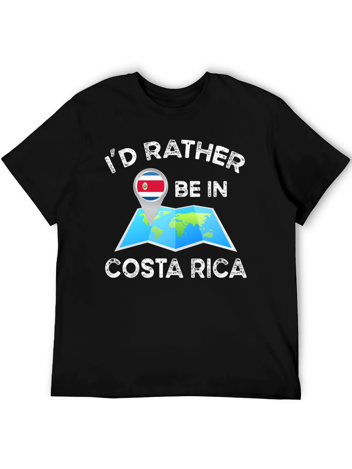 Costa Rica Map T-Shirt - Travel Destination Tee