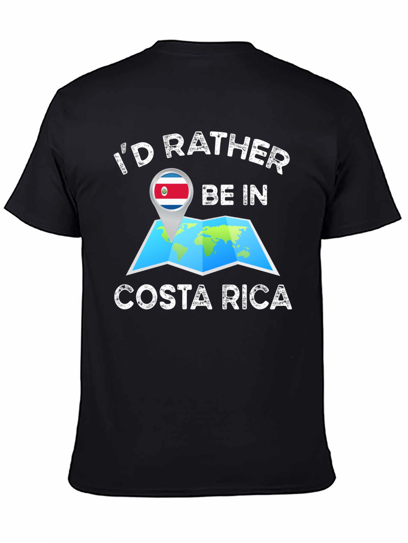 Costa Rica Map T-Shirt - Travel Destination Tee