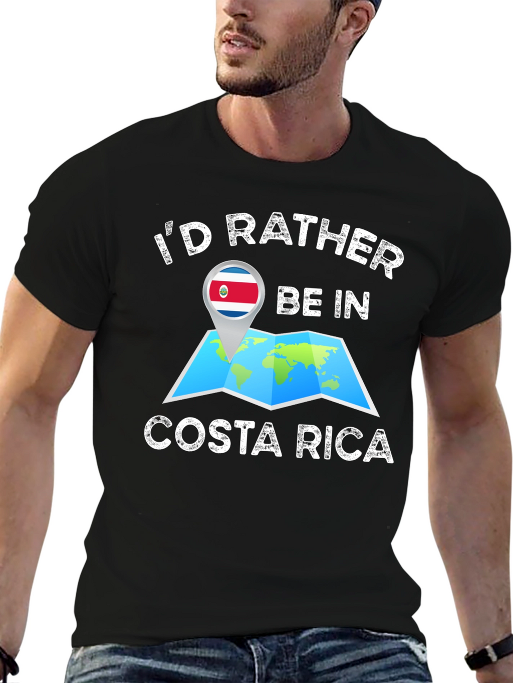 Costa Rica Map T-Shirt - Travel Destination Tee