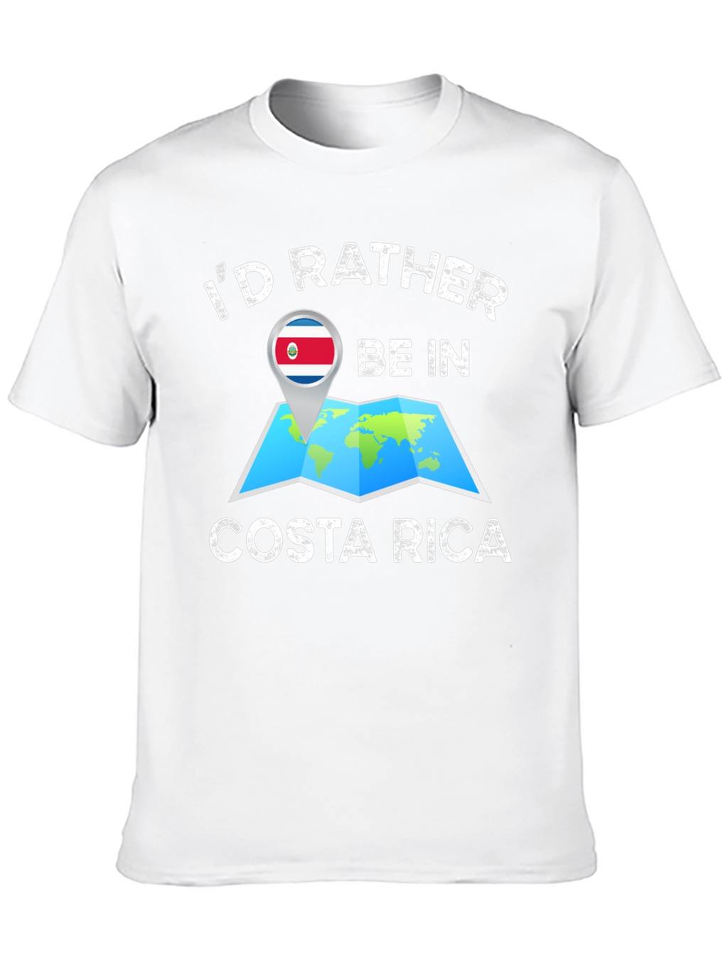 Costa Rica Map T-Shirt - Travel Destination Tee