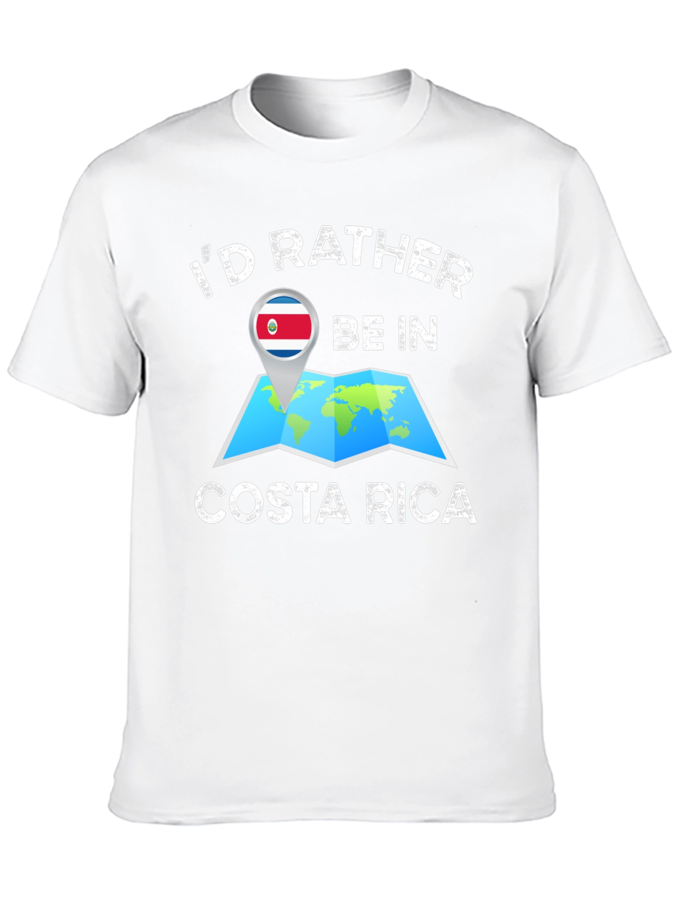 Costa Rica Map T-Shirt - Travel Destination Tee