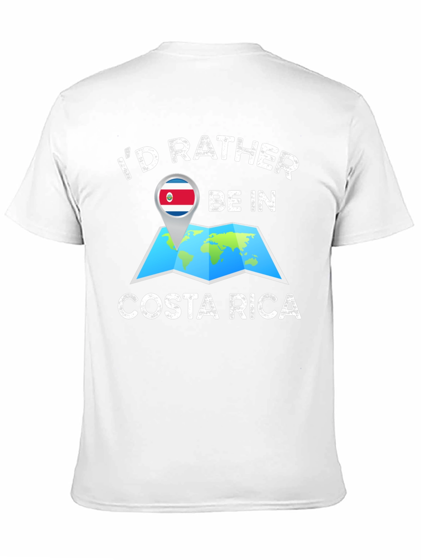 Costa Rica Map T-Shirt - Travel Destination Tee