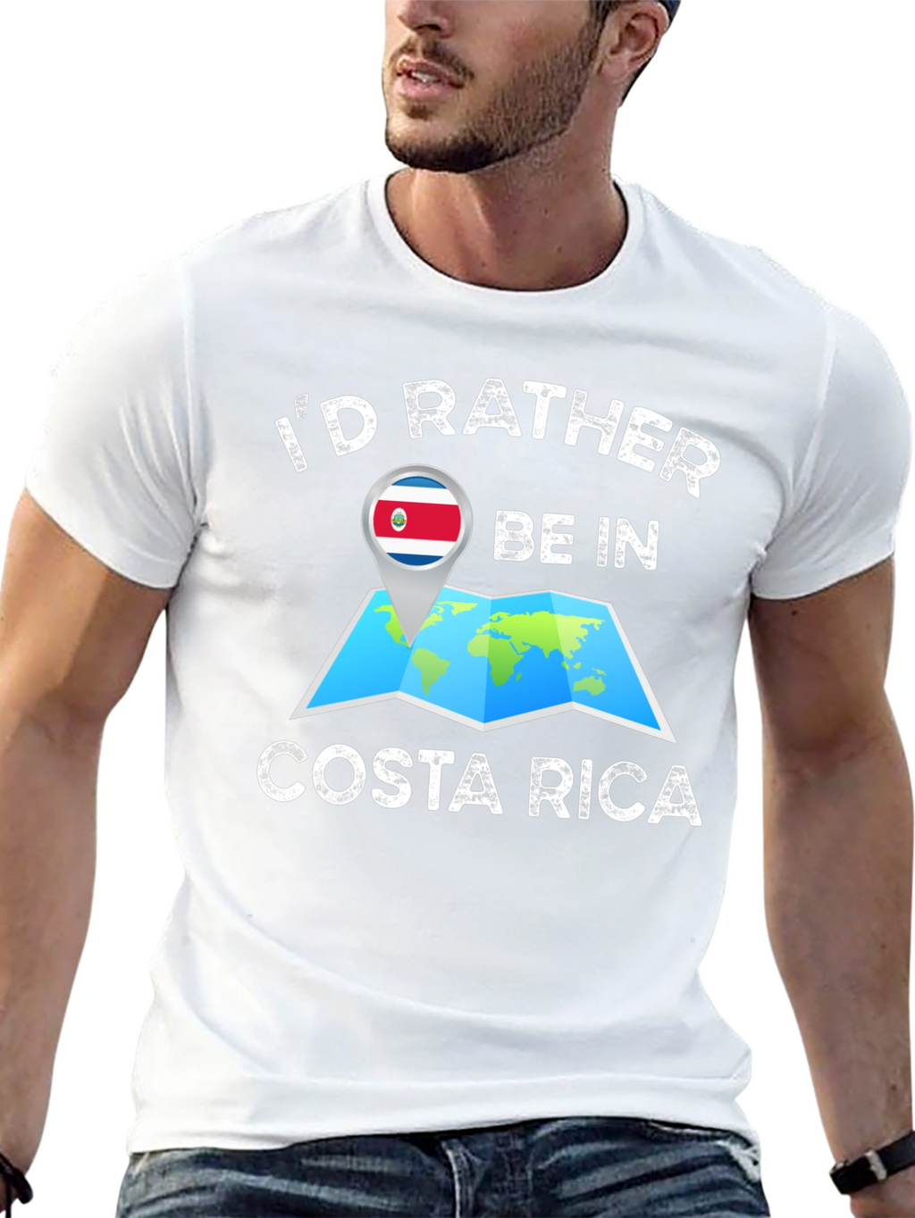 Costa Rica Map T-Shirt - Travel Destination Tee