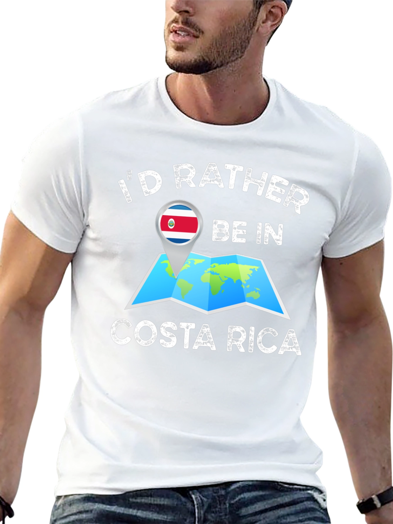 Costa Rica Map T-Shirt - Travel Destination Tee