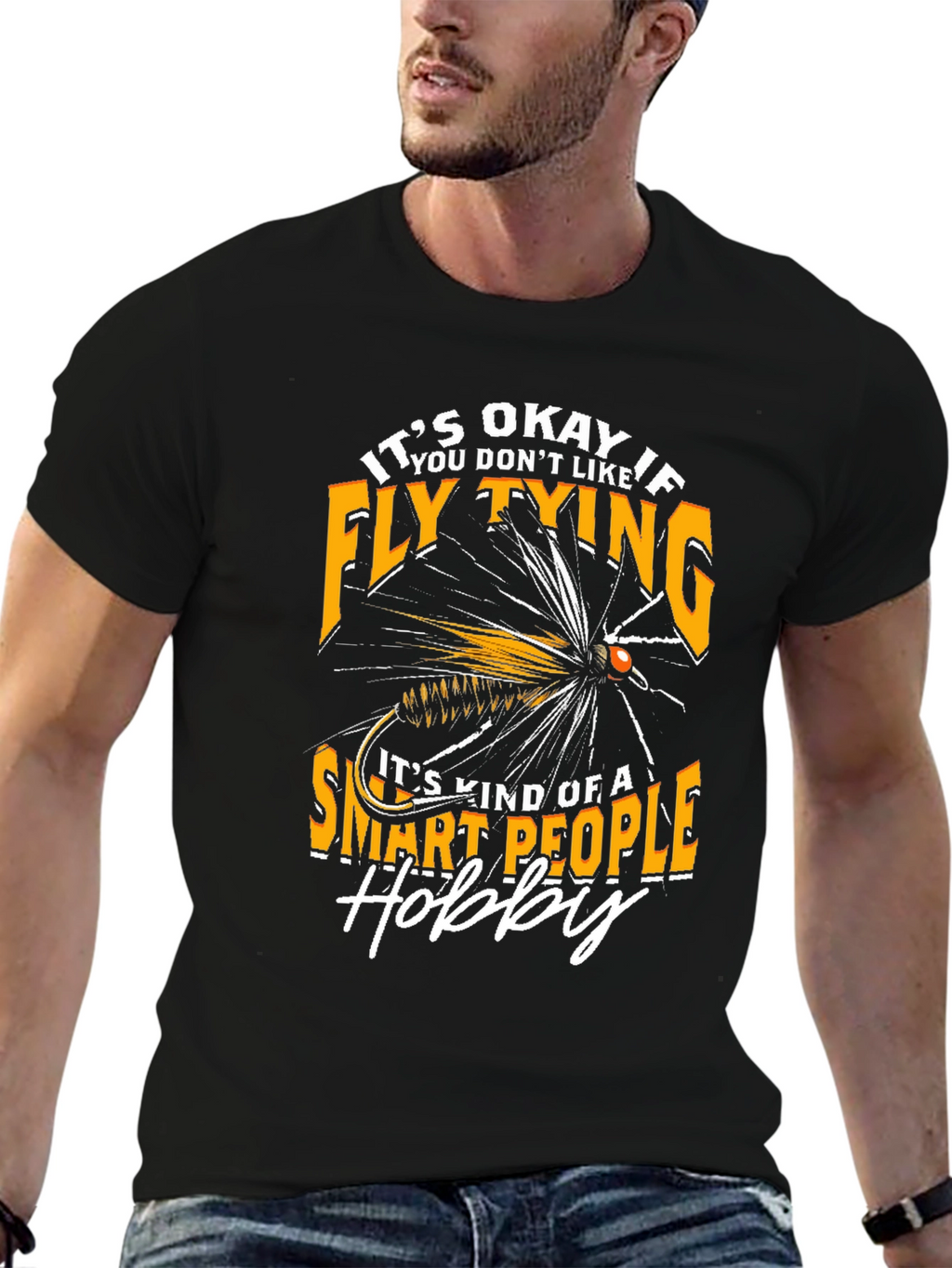 Fly Tying Hobby T-Shirt - Smart People Design