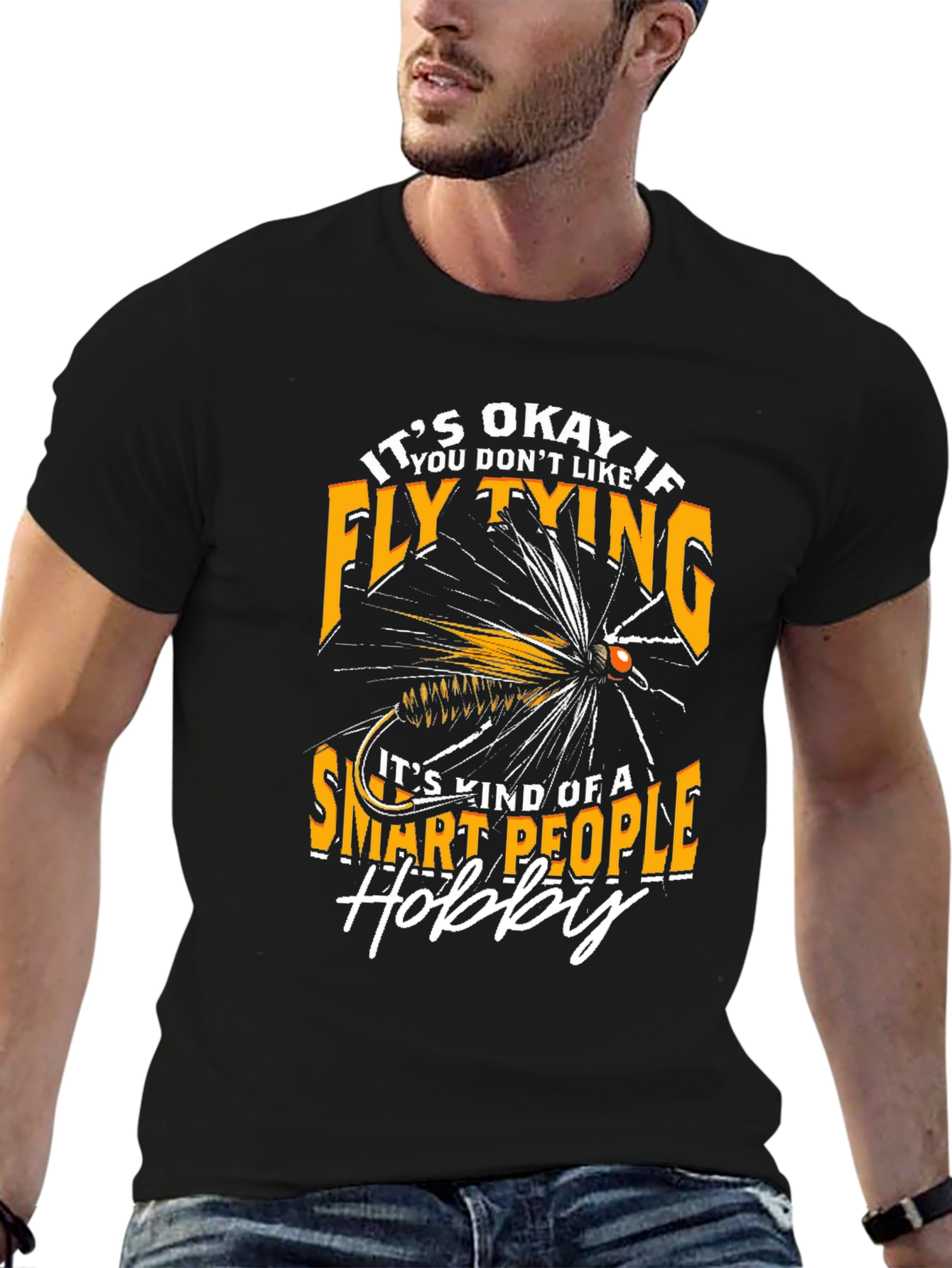 Fly Tying Hobby T-Shirt - Smart People Design